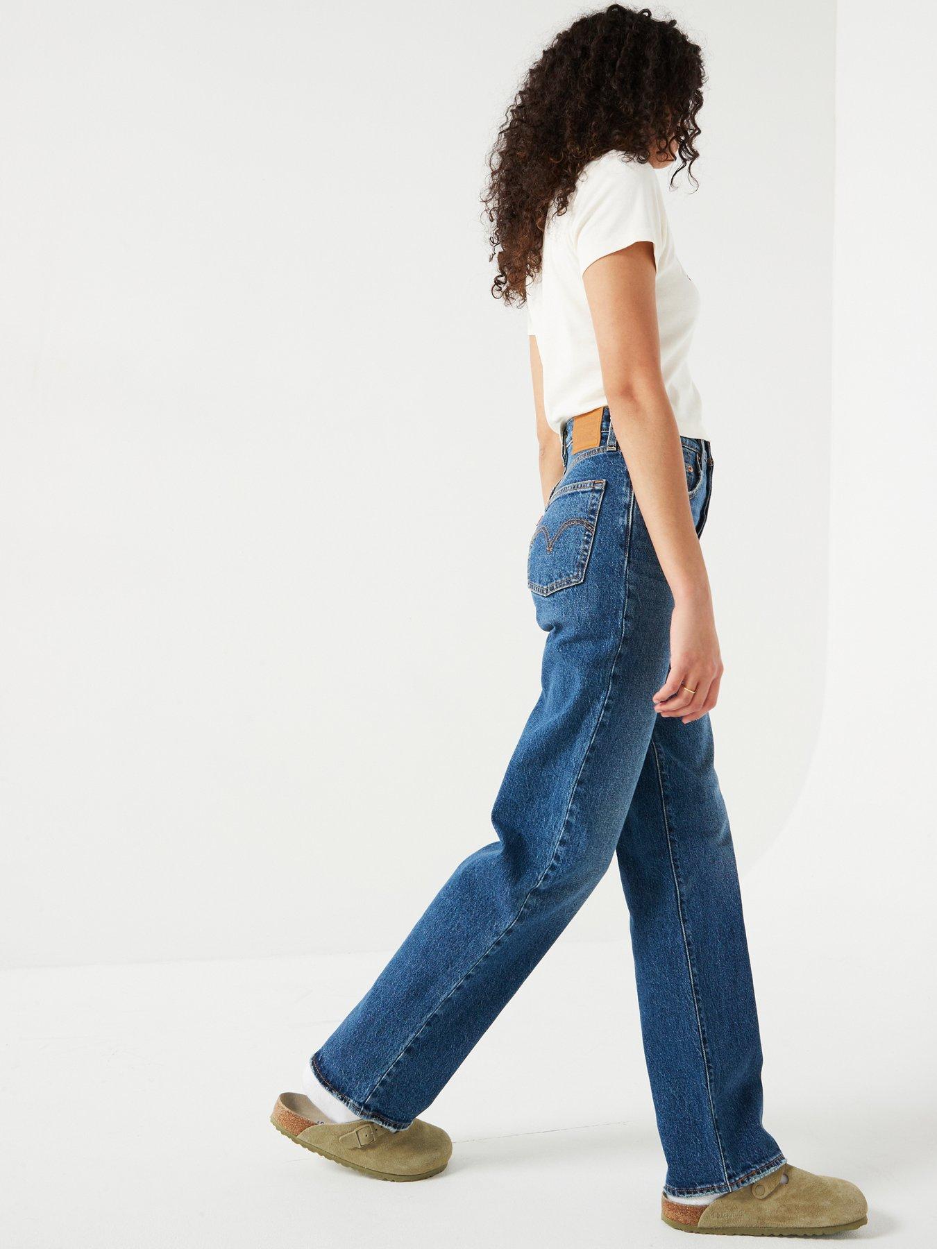  image of levis-ribcage-full-length-jeans-valley-view-blue