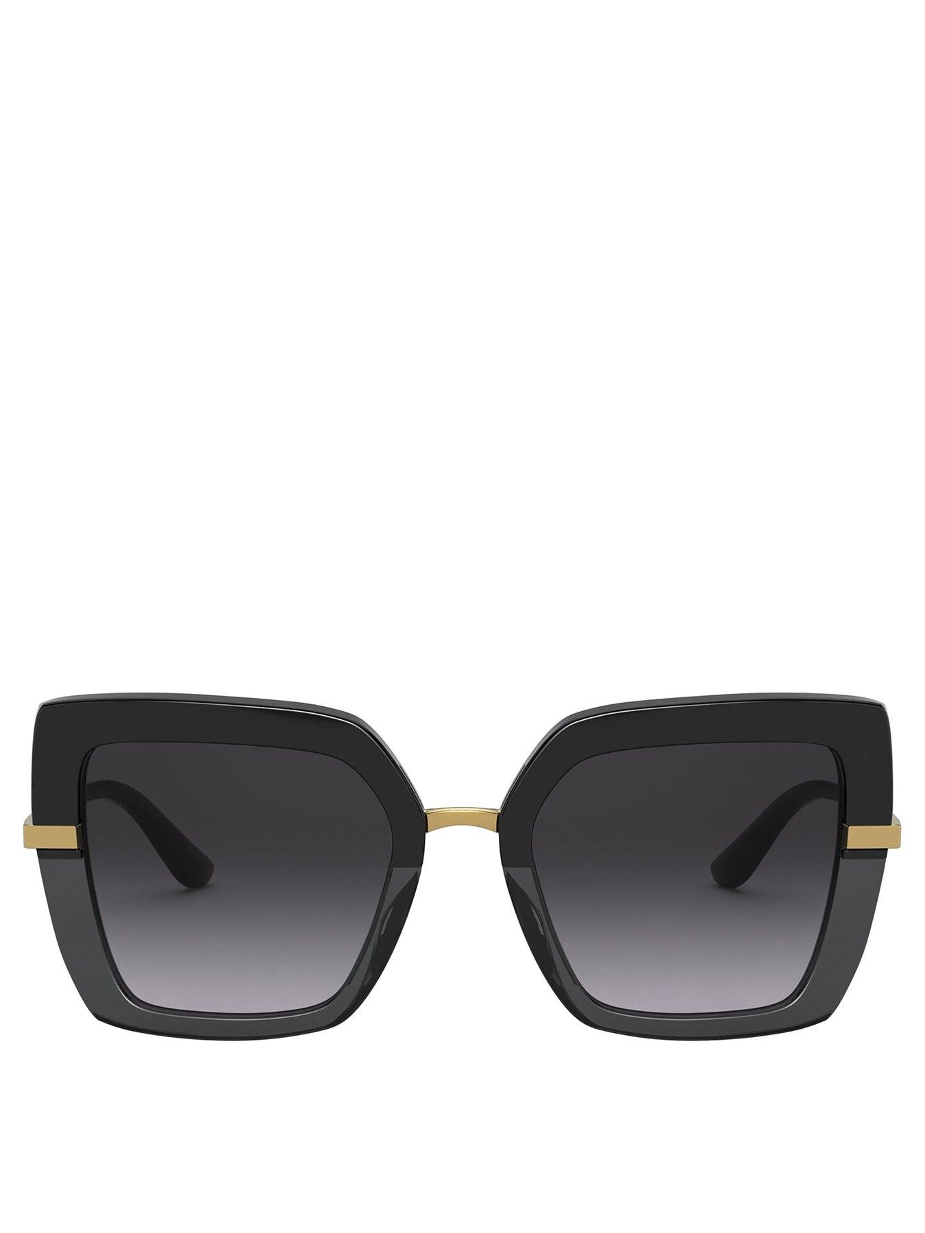 Image 3 of 4 of Dolce & Gabbana D&amp;G Black Square Frame Oversized Sunglass