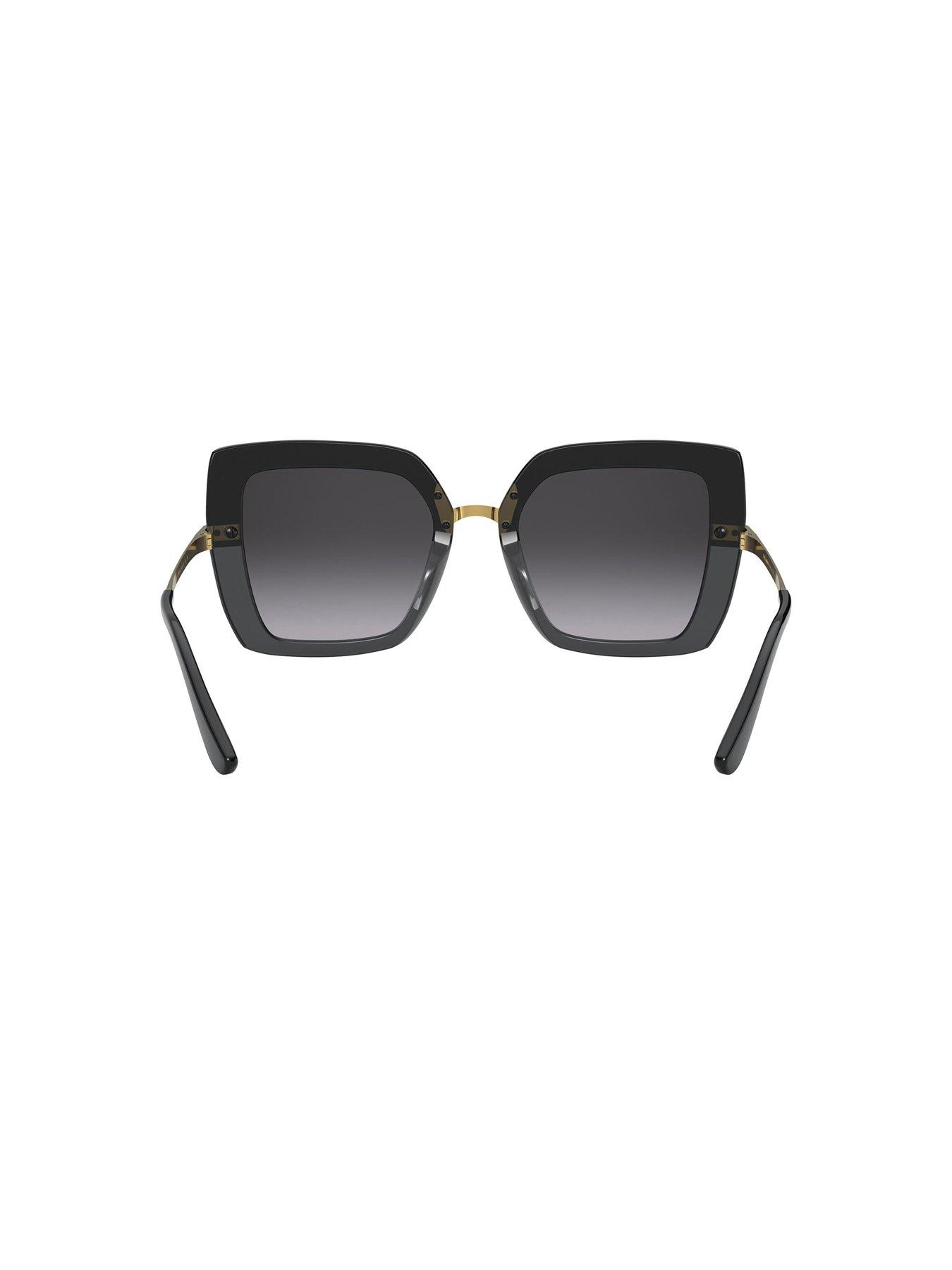 Image 4 of 4 of Dolce & Gabbana D&amp;G Black Square Frame Oversized Sunglass