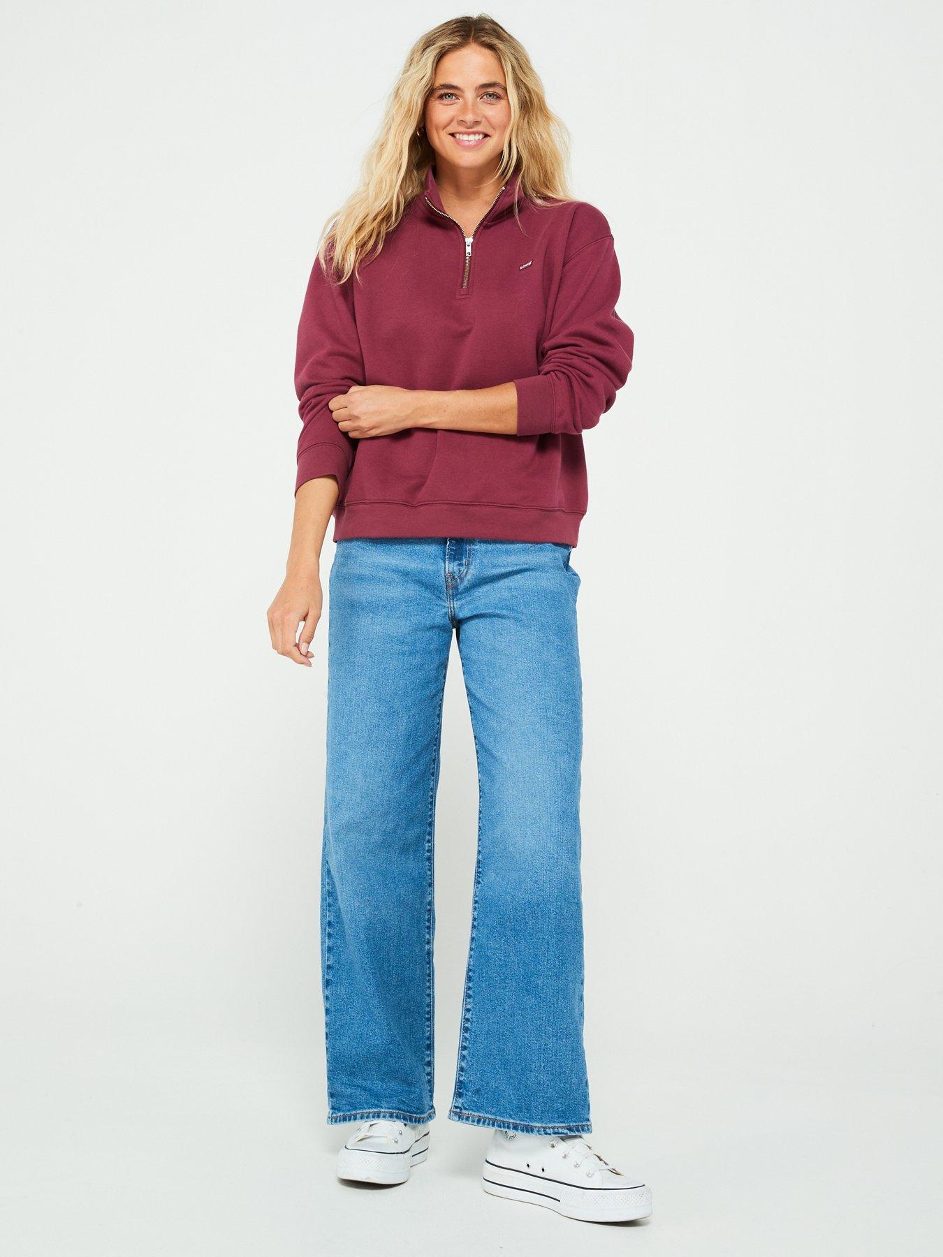 Everyday 1 4 Zip Sweatshirt Burgundy