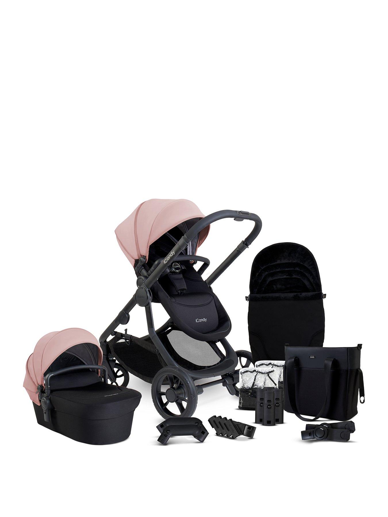  image of icandy-orange-4-pushchair-bundle-roseblack