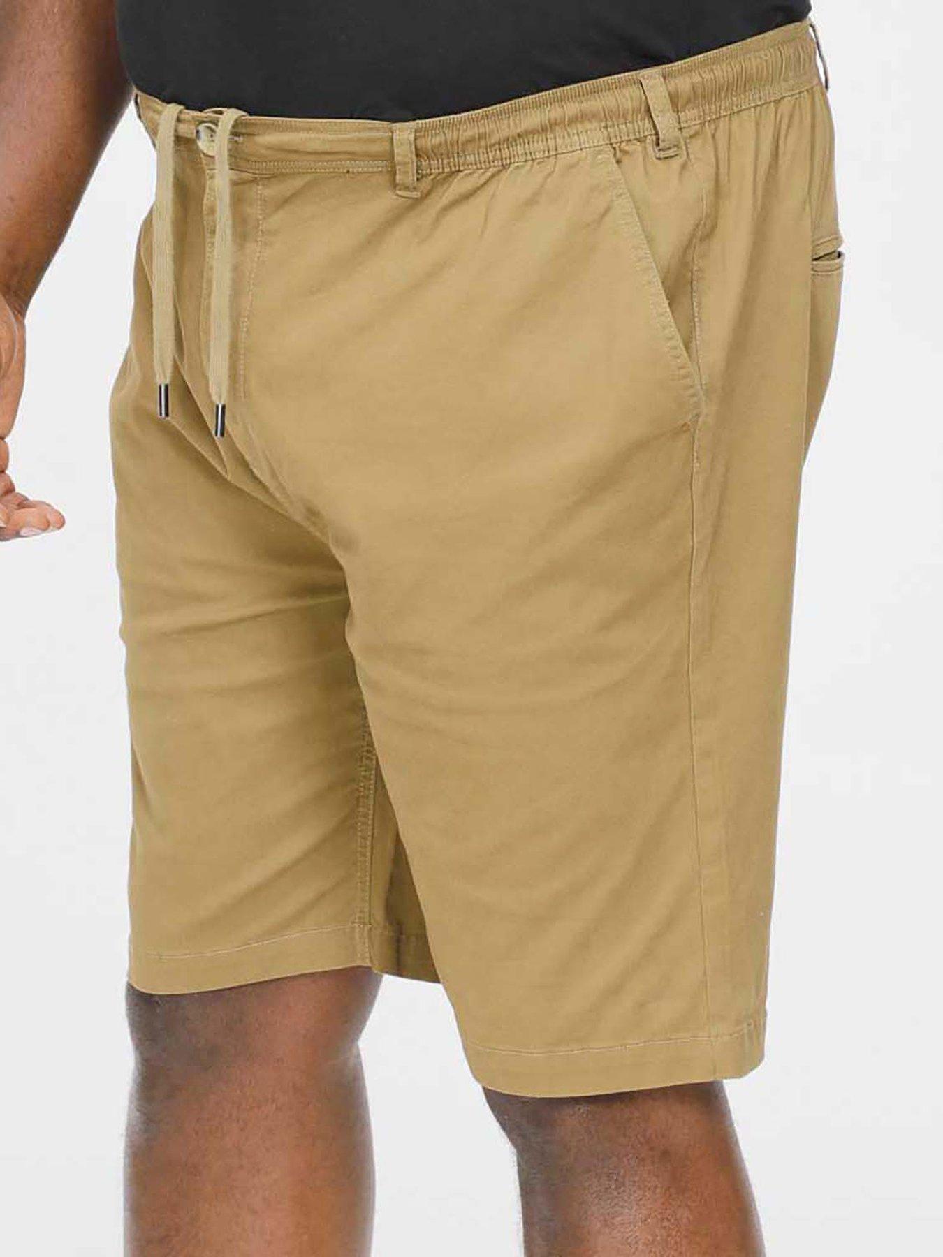 Image 1 of 4 of D555 Aries Full Elastic Waist Stretch Shorts - Tobacco - Brown