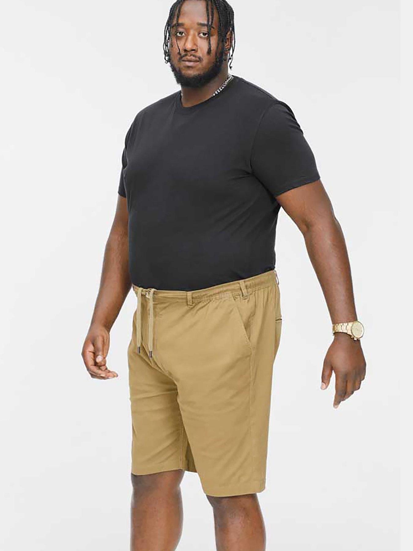 Image 2 of 4 of D555 Aries Full Elastic Waist Stretch Shorts - Tobacco - Brown