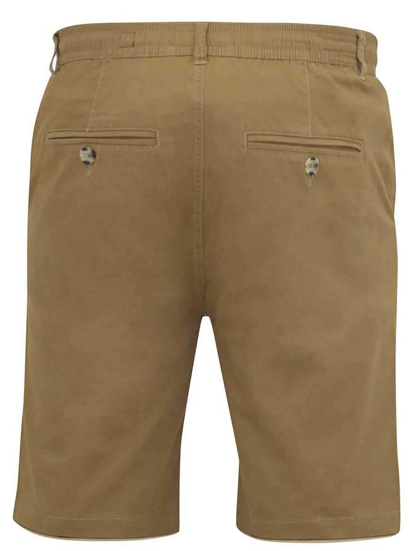Image 4 of 4 of D555 Aries Full Elastic Waist Stretch Shorts - Tobacco - Brown