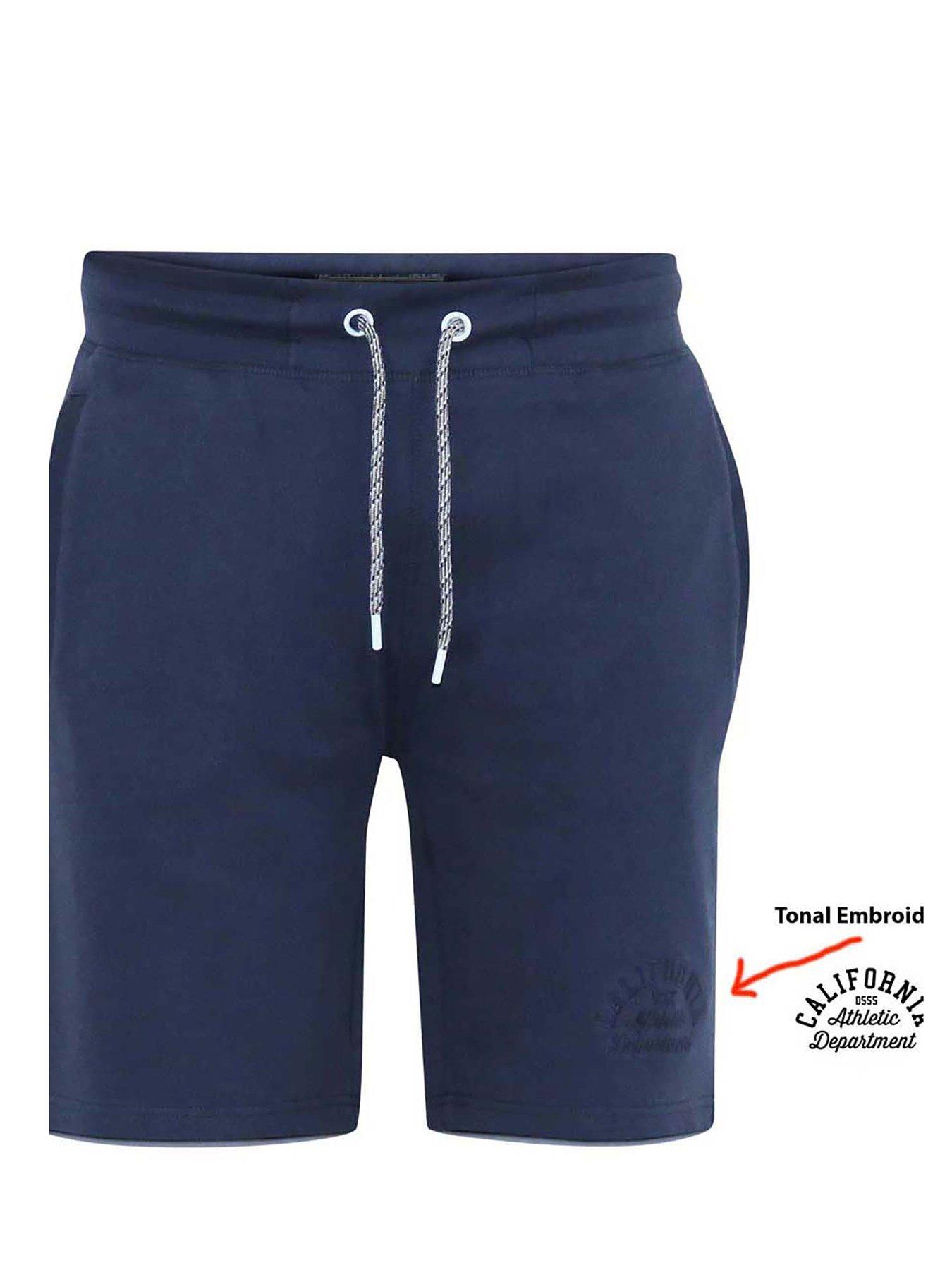 Image 4 of 5 of D555 Stefan Elasticated Waist Shorts - Navy