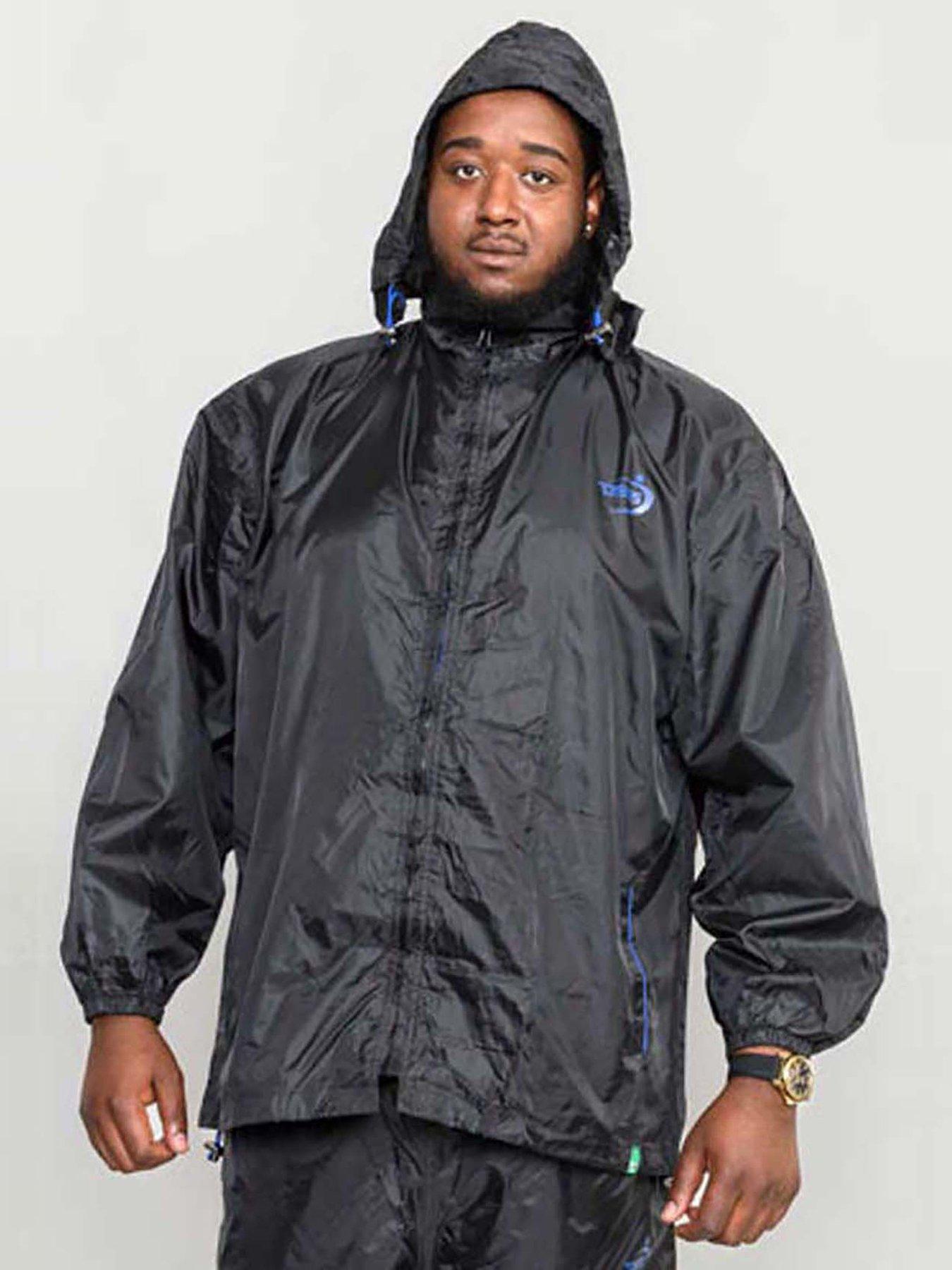 D555 Zac Packaway Weatherproof Rain Jacket Black Littlewoods