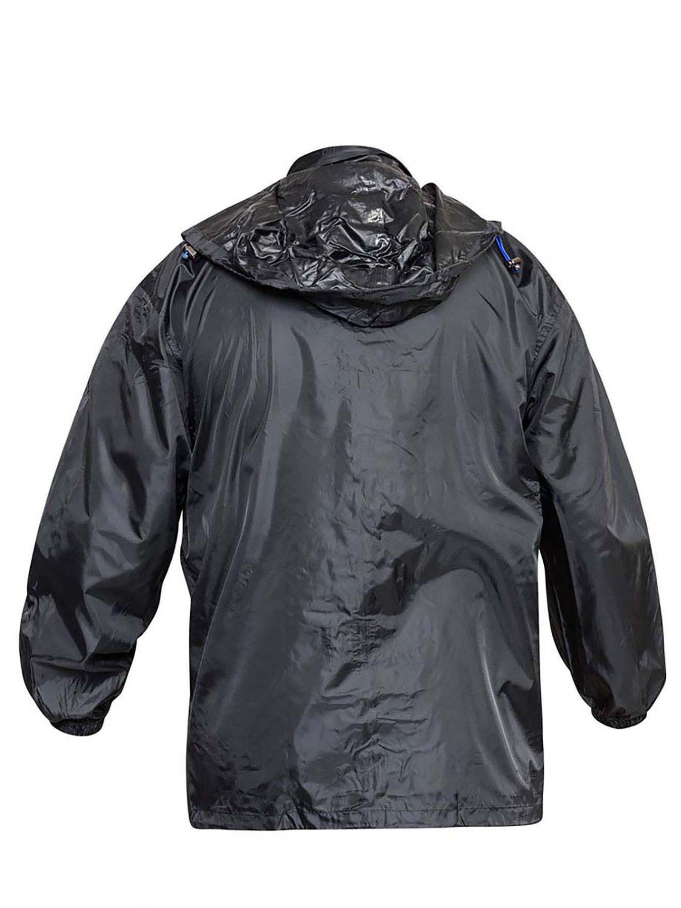 D555 Zac Packaway Weatherproof Rain Jacket Black Littlewoods