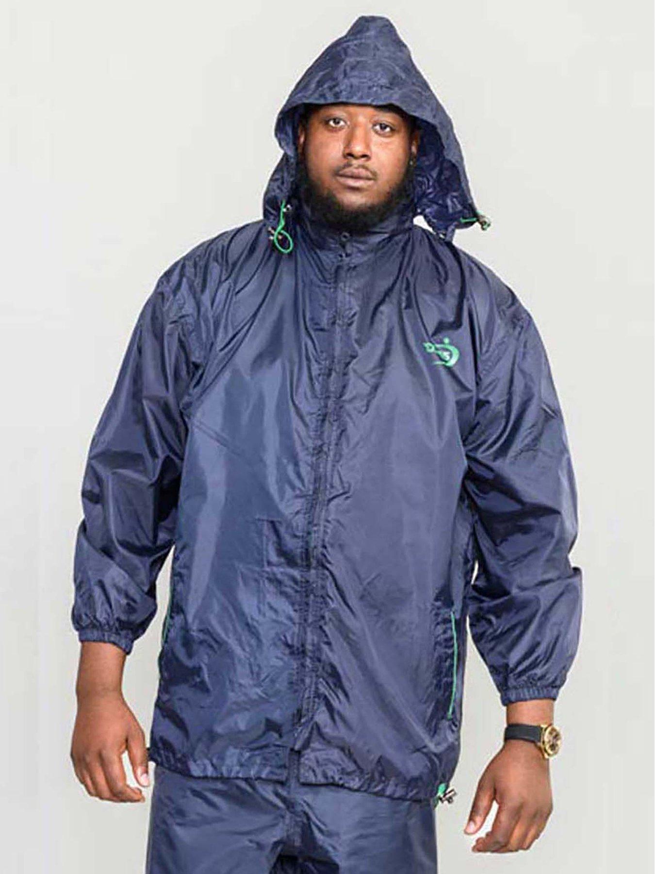 D555 Zac Packaway Weatherproof Rain Jacket - Navy