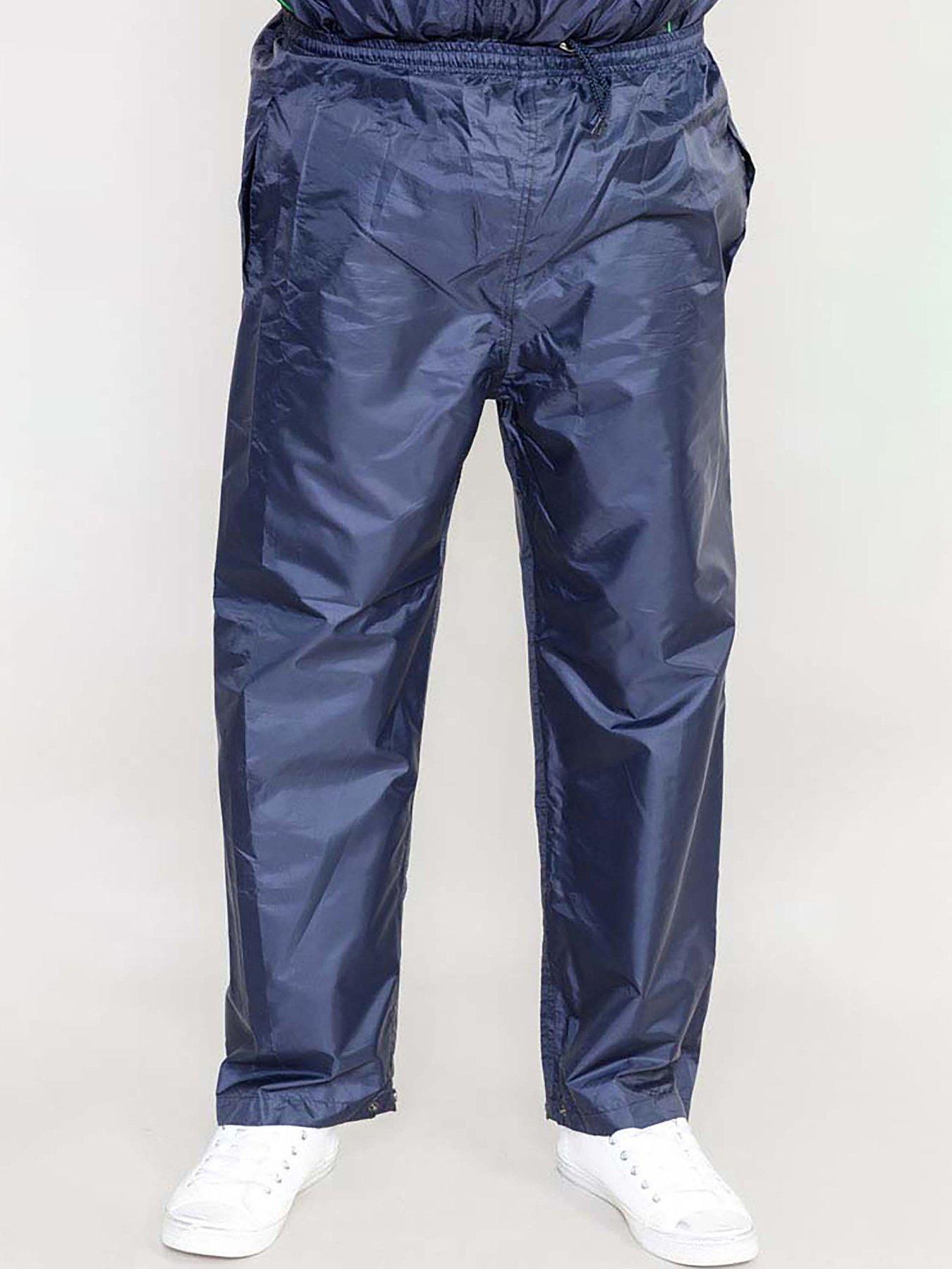 Image 1 of 3 of D555 Elba Packaway Weatherproof Rain Over Joggers - Navy