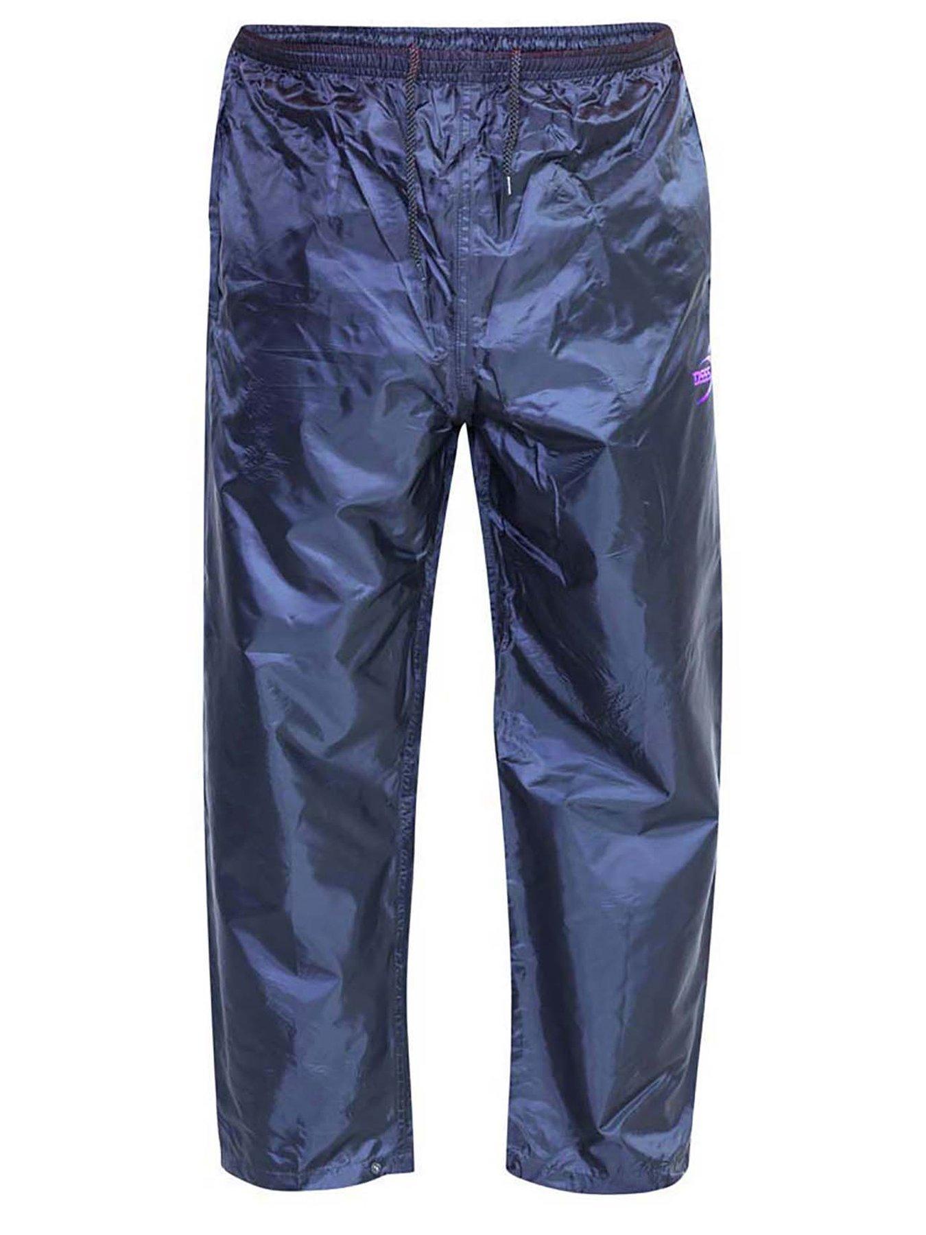 Image 2 of 3 of D555 Elba Packaway Weatherproof Rain Over Joggers - Navy