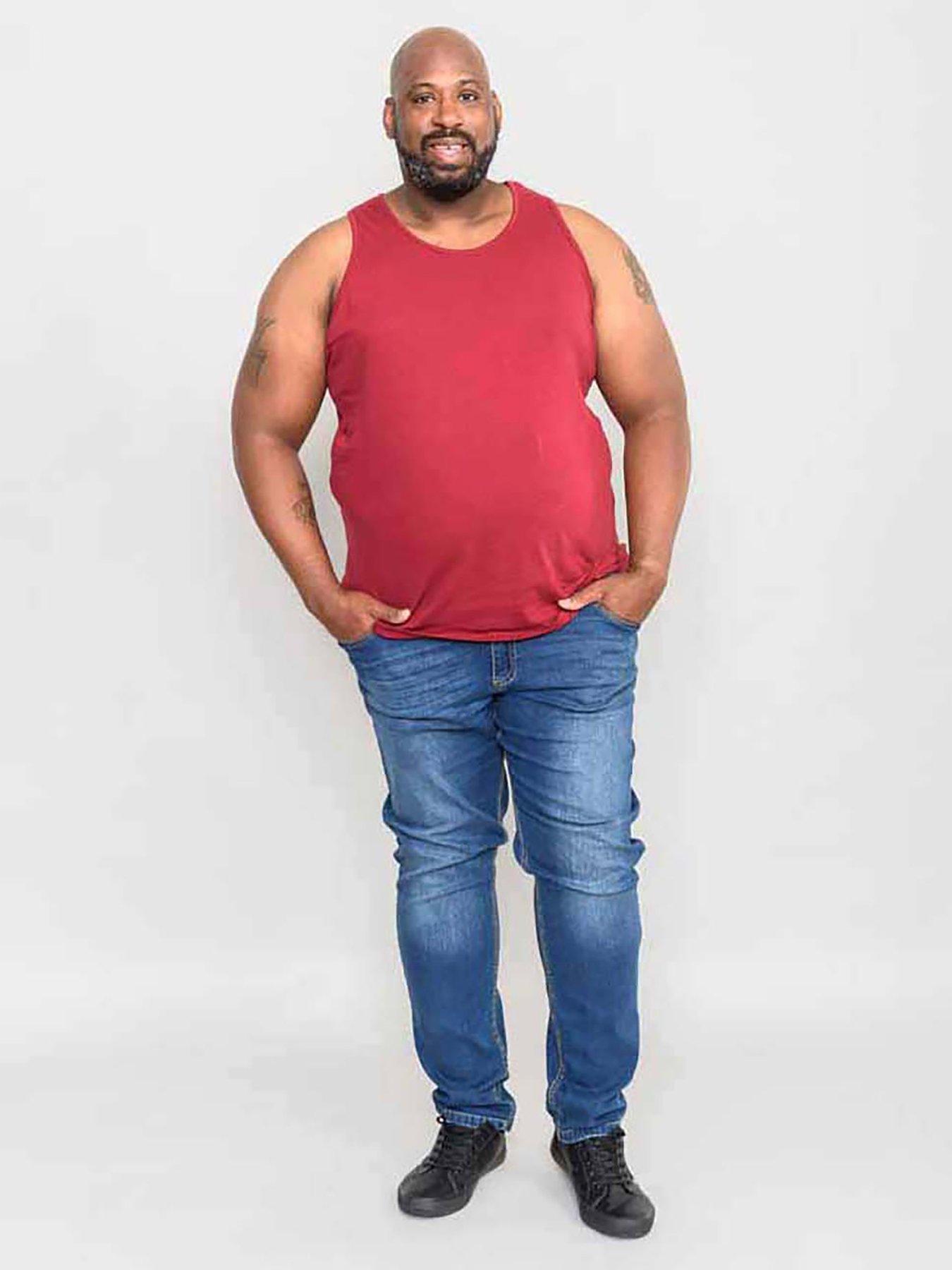 Image 2 of 4 of D555 Fabio Muscle Vest - Red