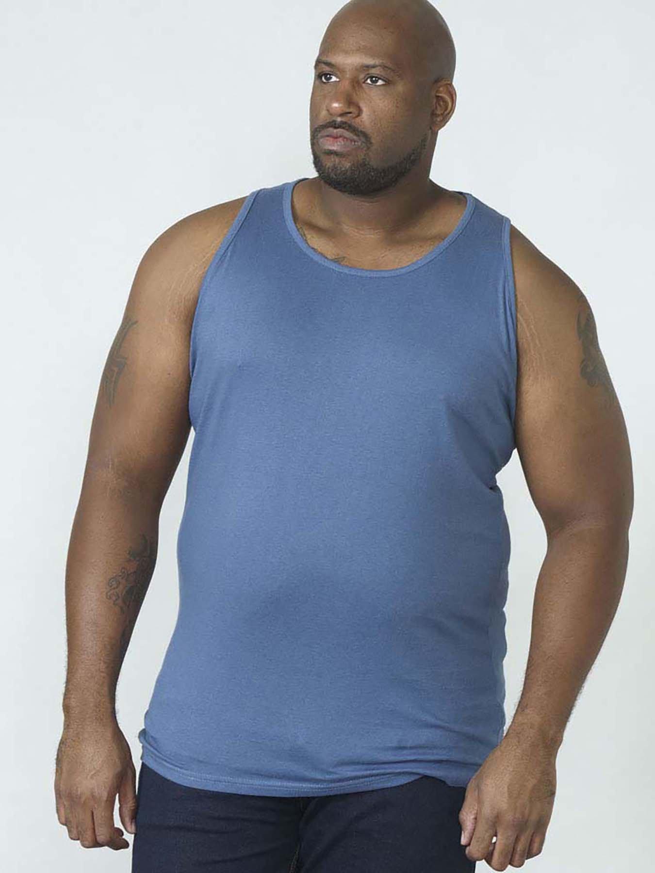 Image 1 of 2 of D555 Fabio Muscle Vest - Teal - Blue