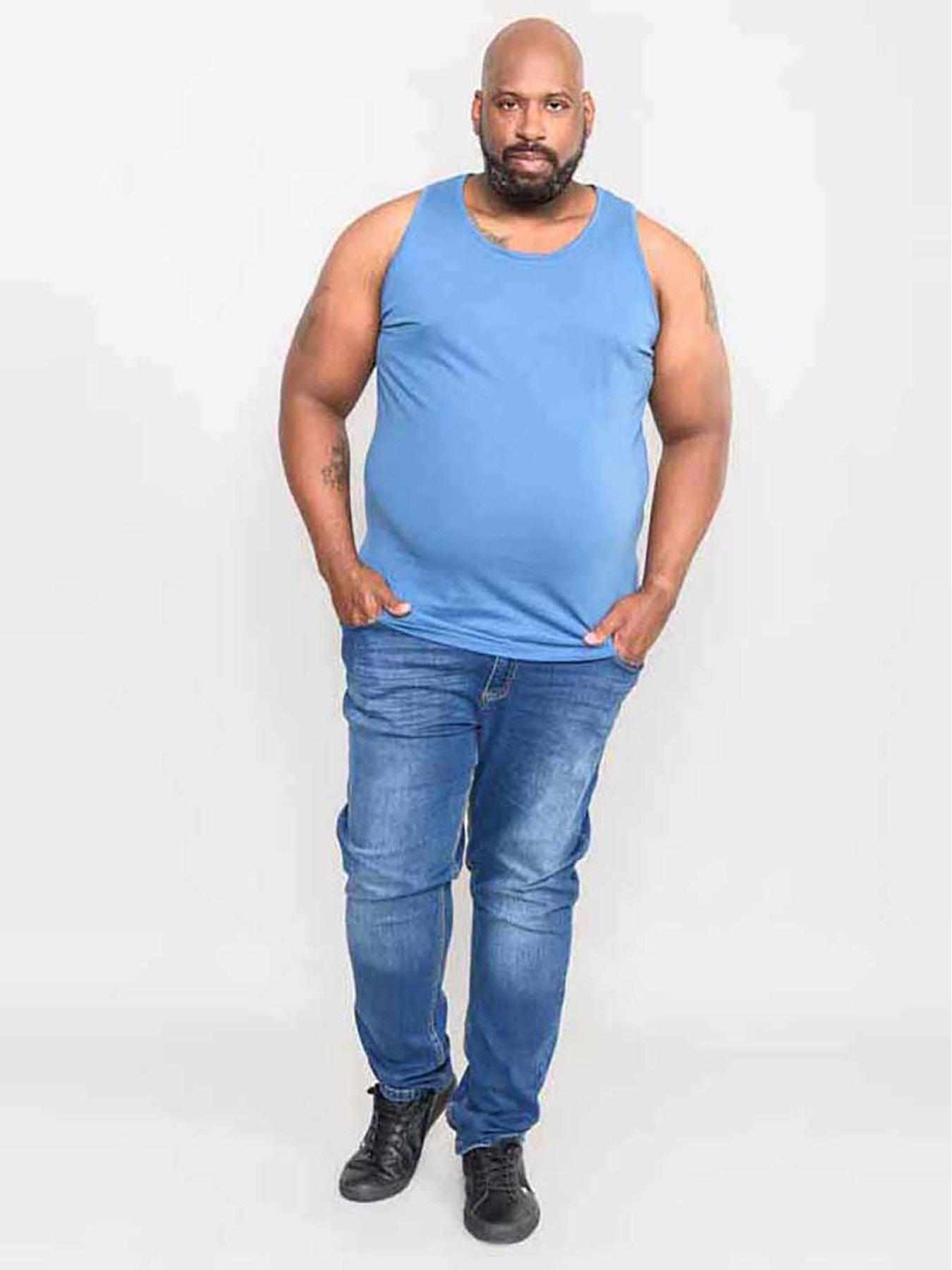 Image 2 of 2 of D555 Fabio Muscle Vest - Teal - Blue