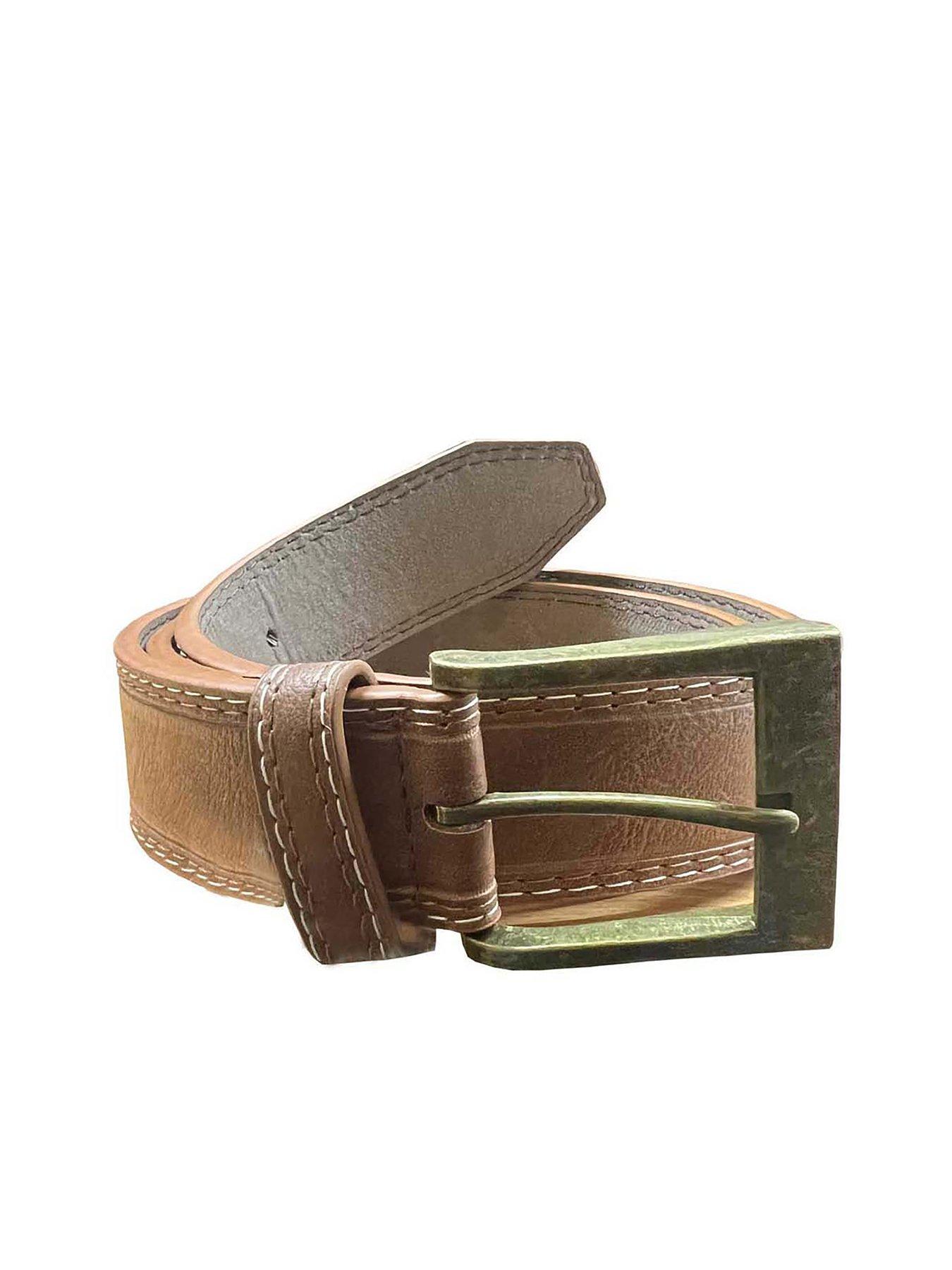 Image 2 of 3 of D555 Dylan Bonded Leather Belt - Tan