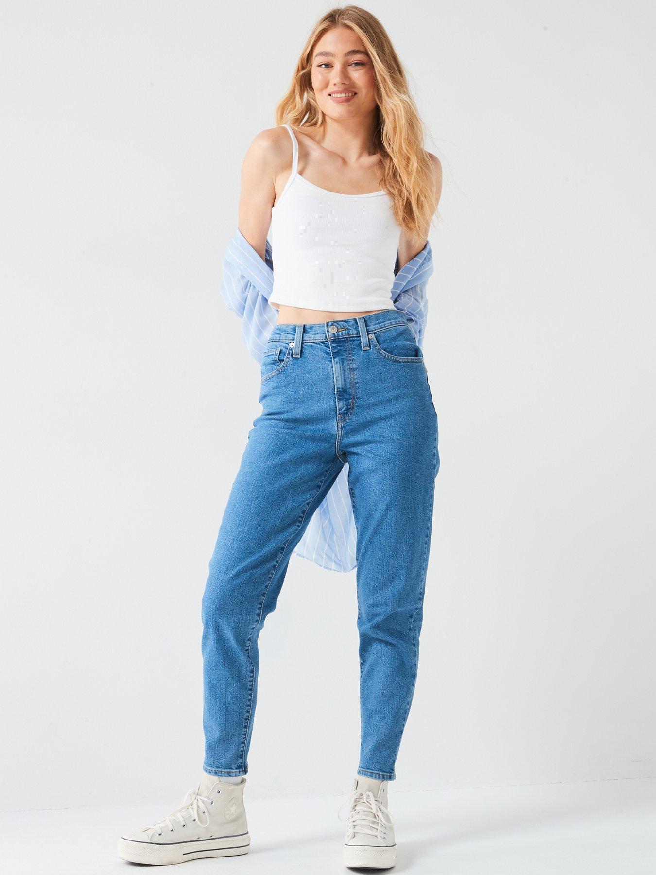  image of levis-high-waisted-mom-jeans-fyi-blue