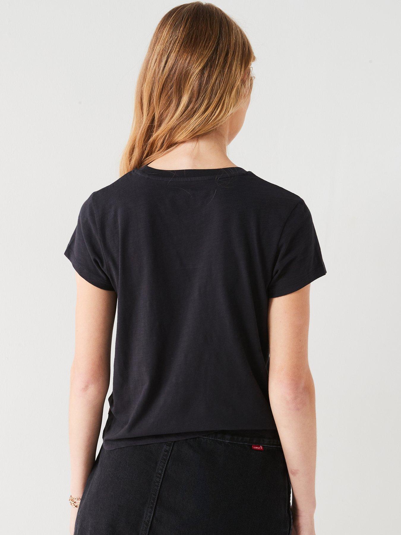  image of levis-graphic-authentic-tee-box-tab-core-caviar-black