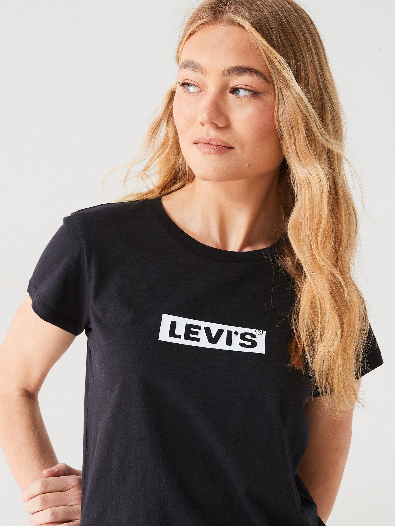  image of levis-graphic-authentic-tee-box-tab-core-caviar-black