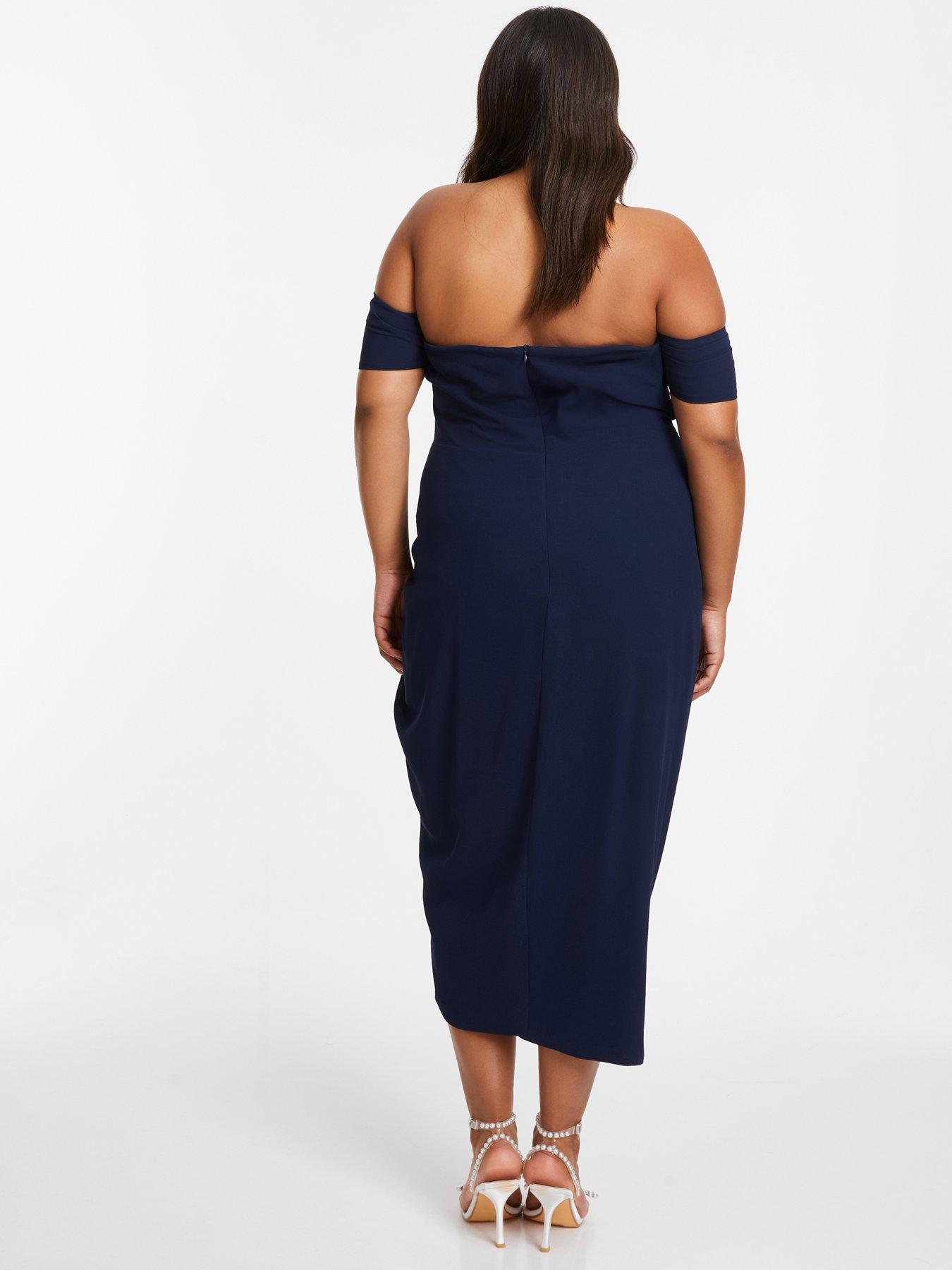 Quiz curve 2024 navy dress