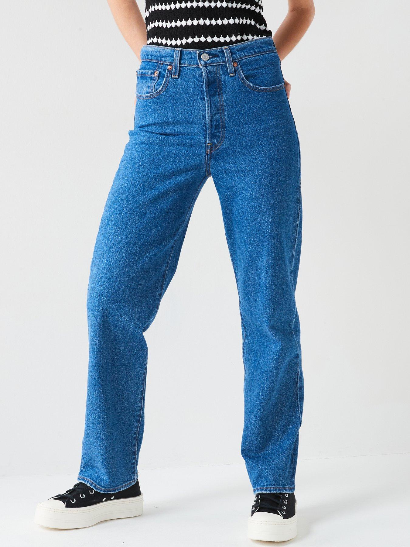 undefined Ribcage Straight Ankle Medium Indigo Jean - Jazz Pop