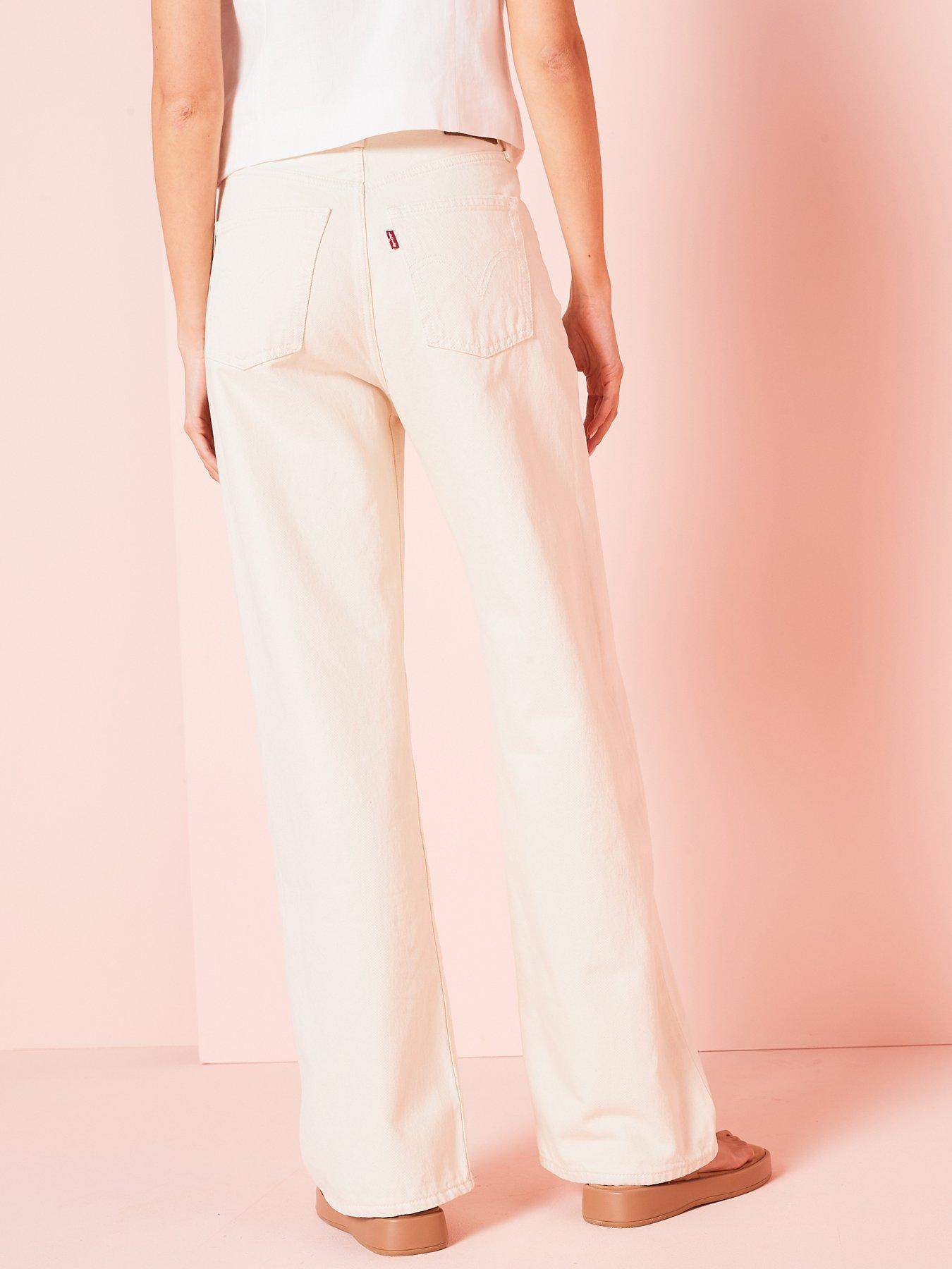  image of levis-ribcage-wide-leg-jeans-barely-freezing-cream