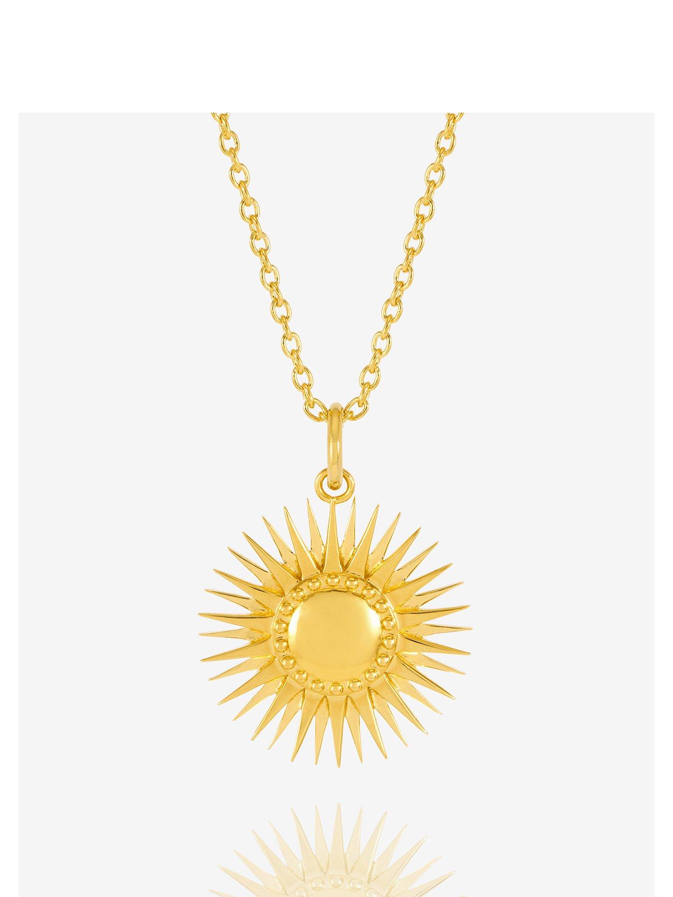 Image 1 of 2 of Rachel Jackson Personalised Art Deco Sun Necklace