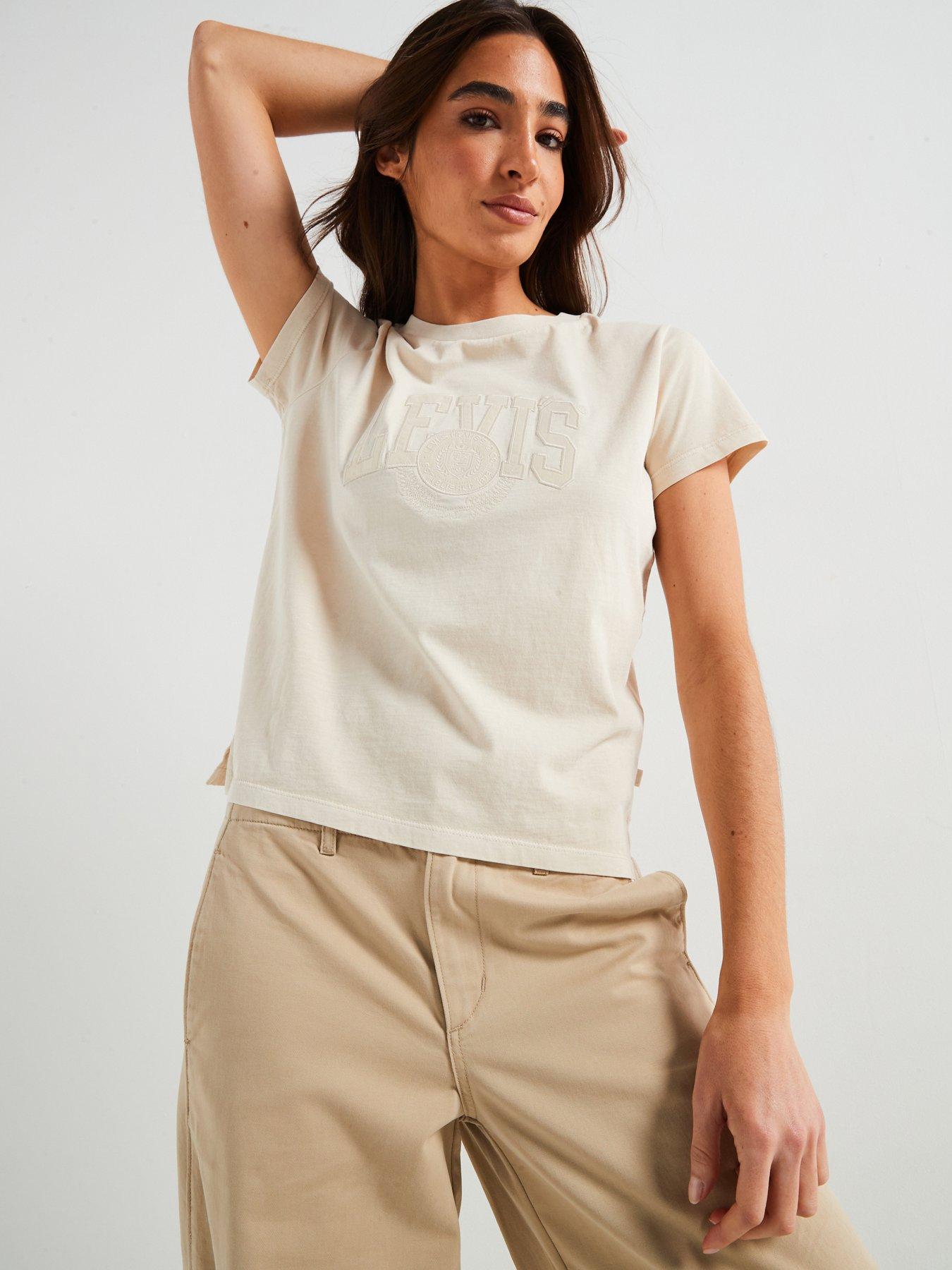 undefined Graphic Boxy Tee - Beige