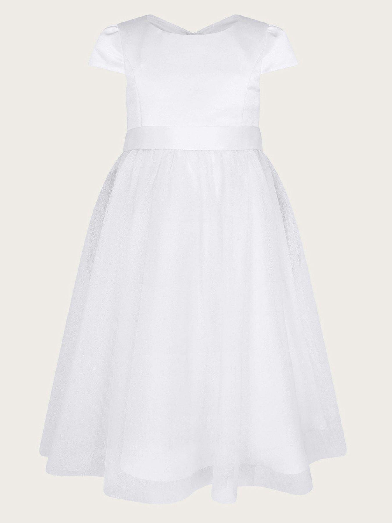  image of monsoon-girls-tulle-communion-bridesmaid-dress-white