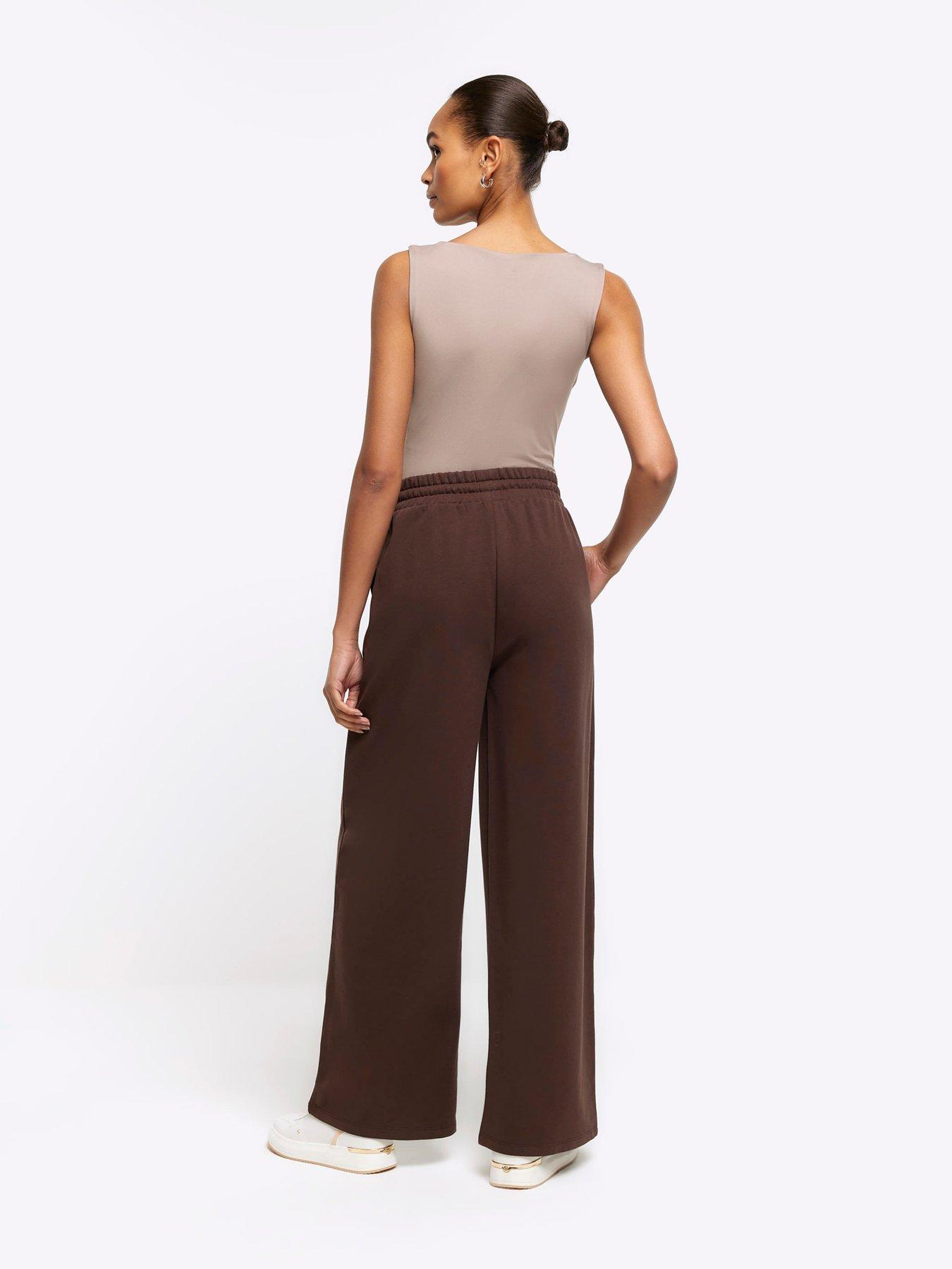 Wide Leg Jogger Dark Brown