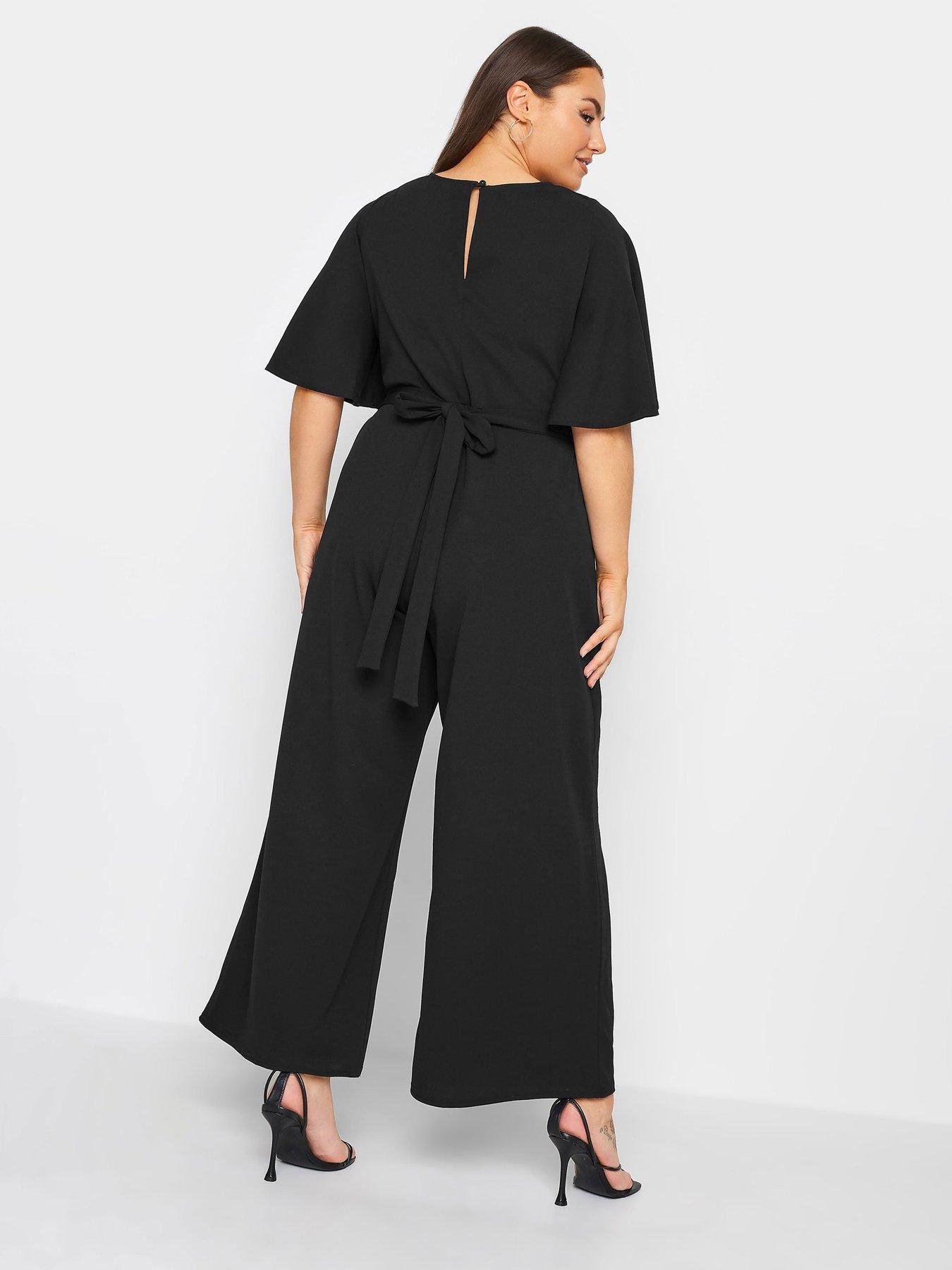  image of yours-curve-buckle-detail-jumpsuit-black