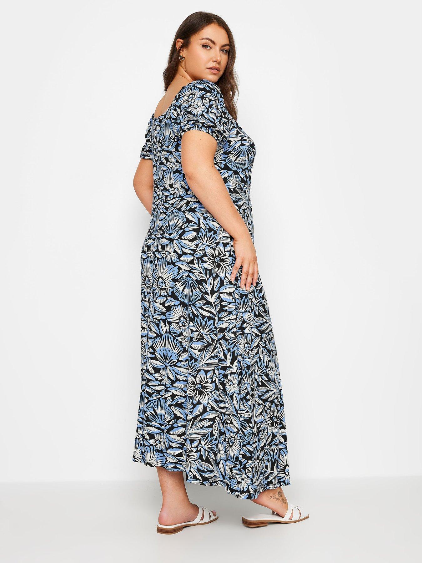 Yours Curve Floral Print Tiered Maxi Dress littlewoods