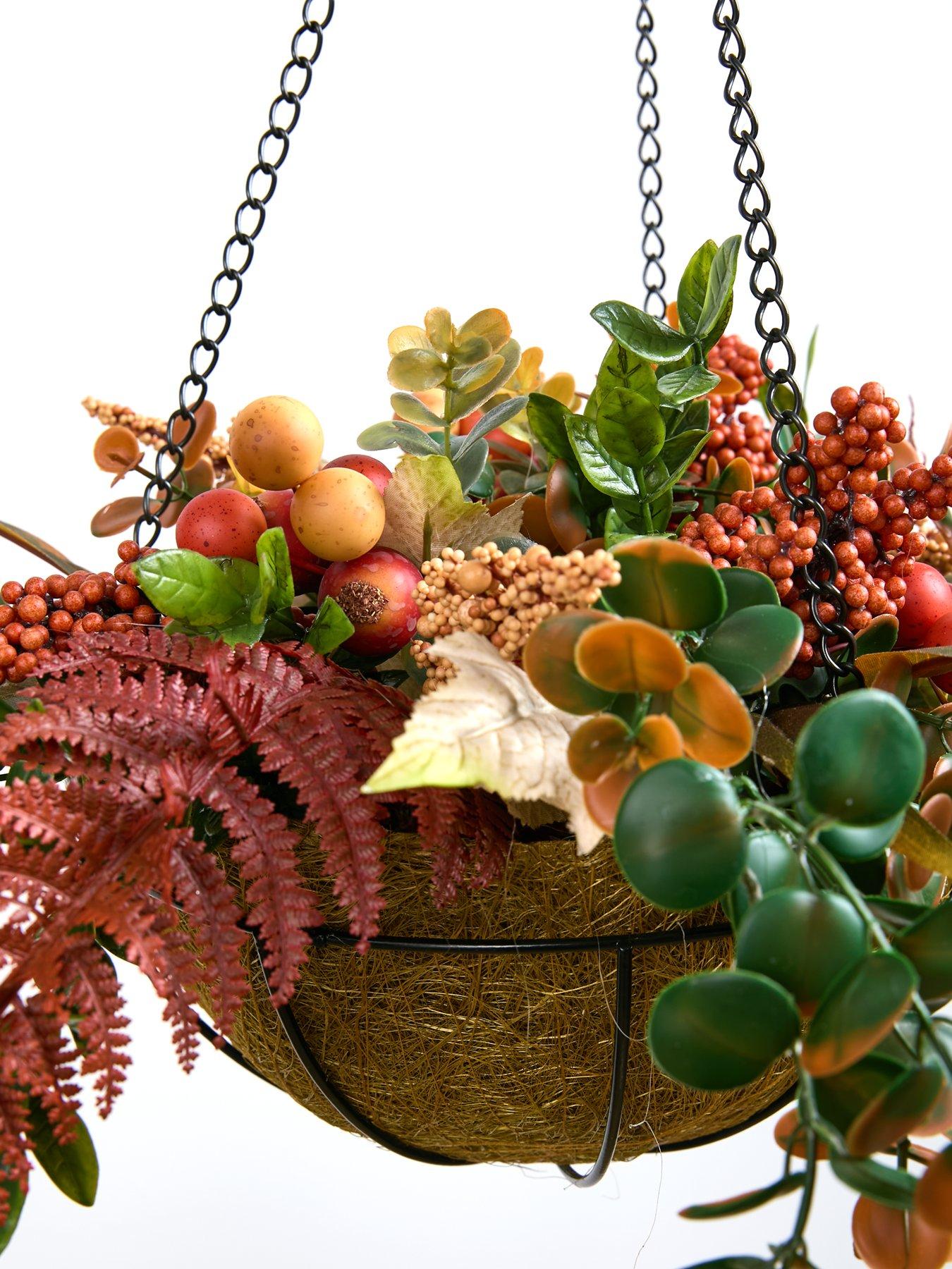 Image 3 of 7 of The Very Collection Rose Hip and Berry Pumpkin Hanging Basket