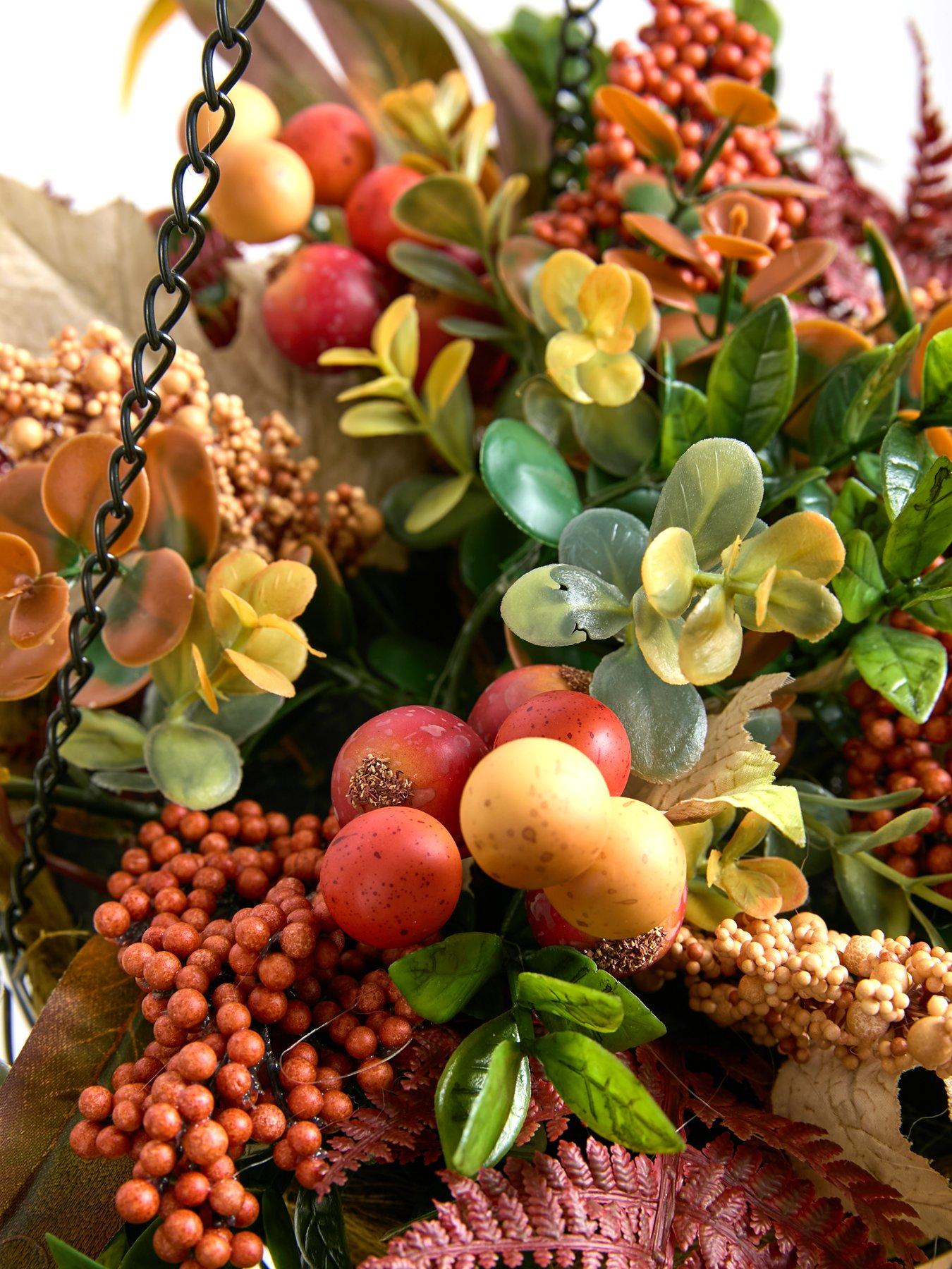 Image 5 of 7 of The Very Collection Rose Hip and Berry Pumpkin Hanging Basket