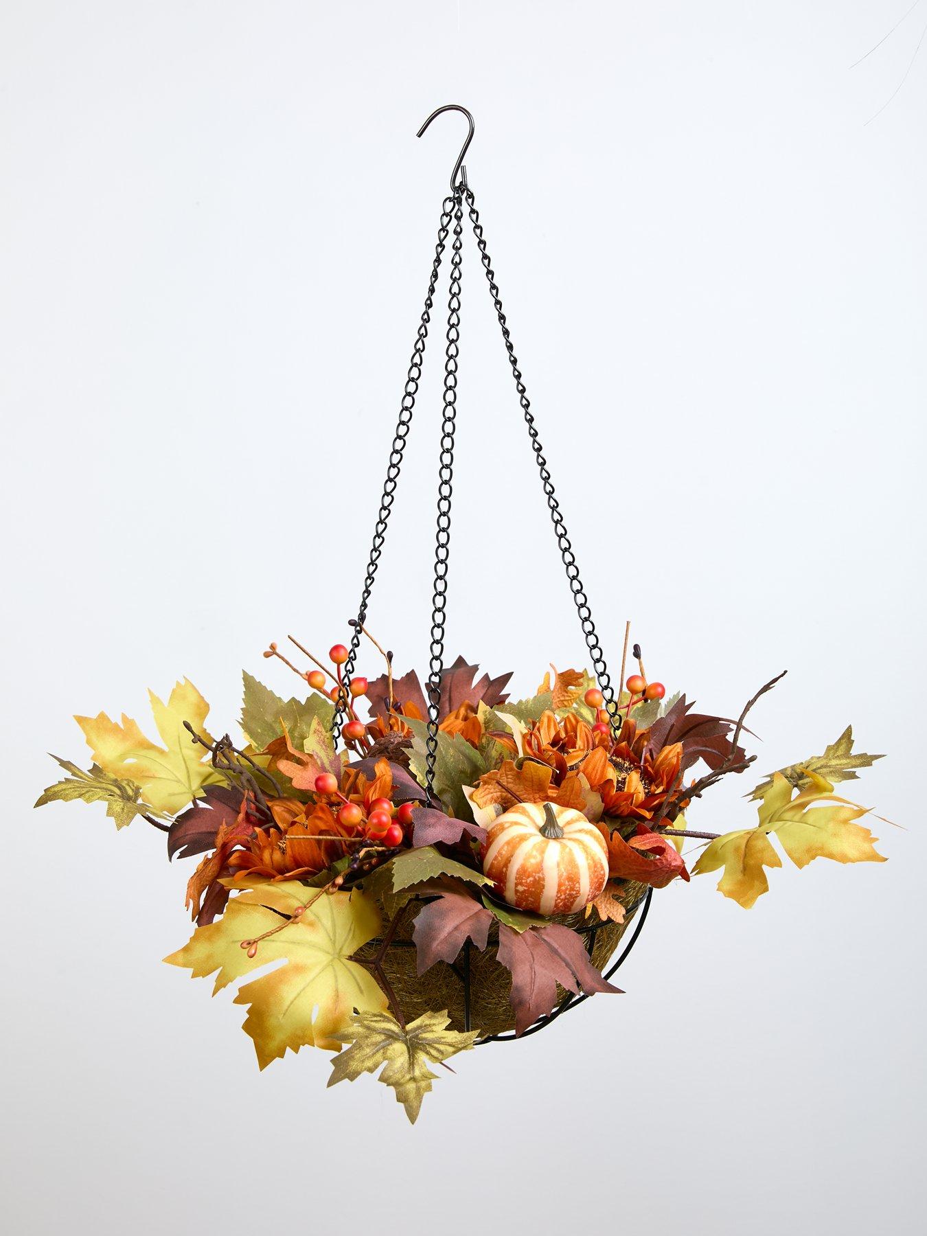 Image 2 of 6 of The Very Collection Autumn Sunflower Hanging Basket