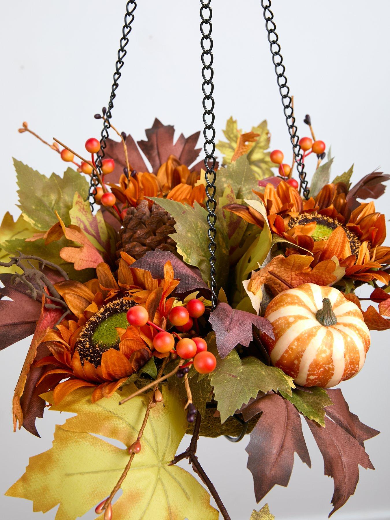 Image 3 of 6 of The Very Collection Autumn Sunflower Hanging Basket