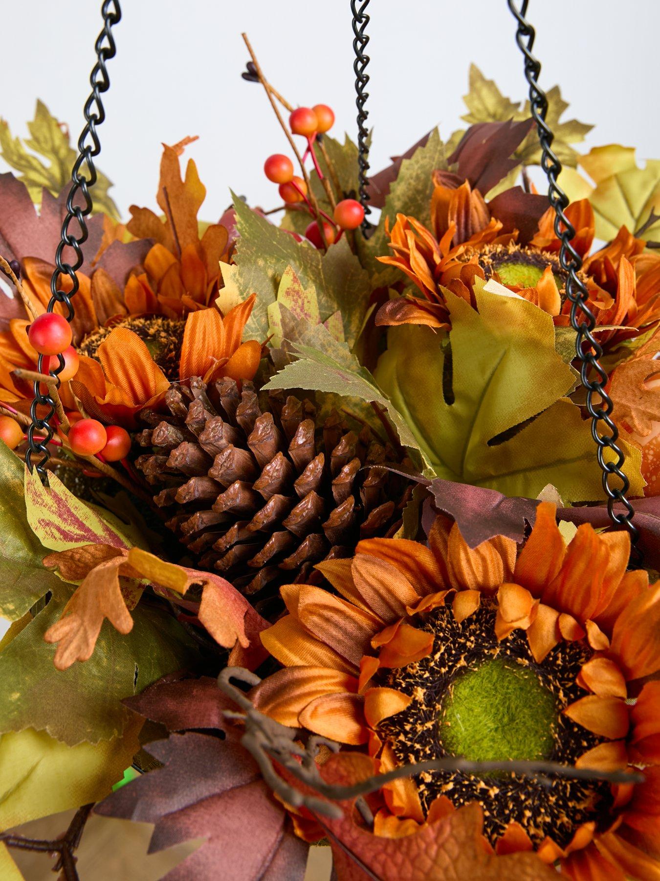 Image 5 of 6 of The Very Collection Autumn Sunflower Hanging Basket