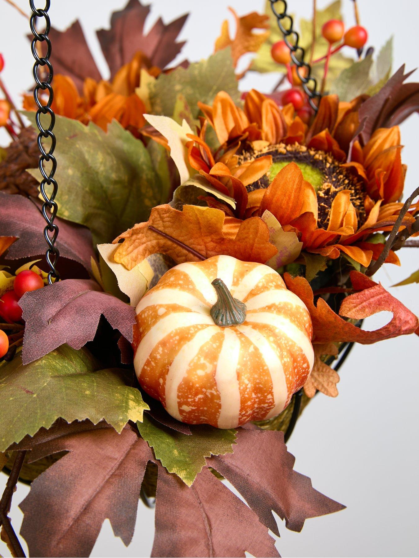Image 6 of 6 of The Very Collection Autumn Sunflower Hanging Basket
