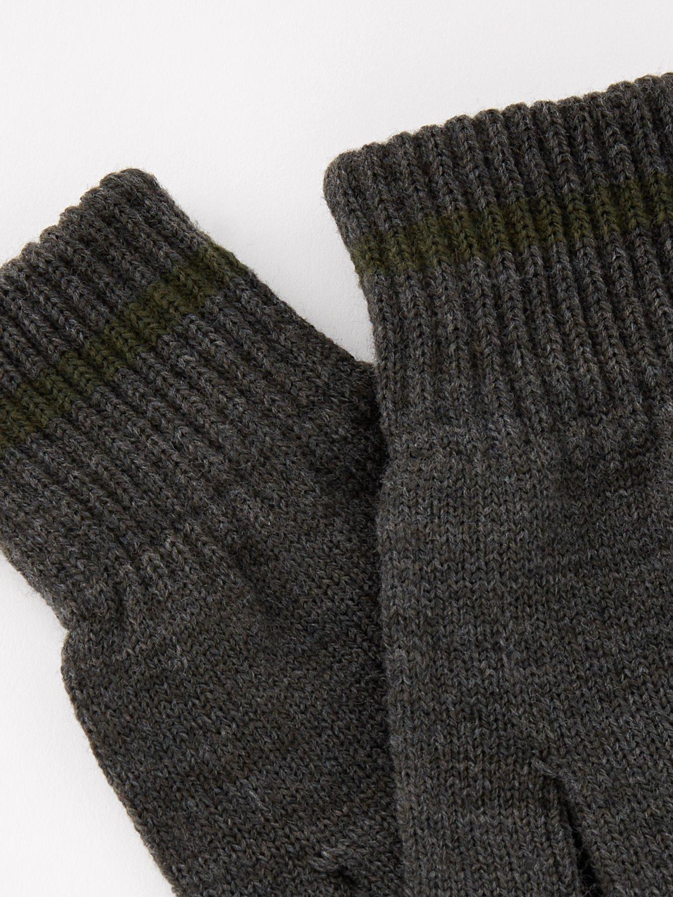 back image of everyday-knitted-gloves-charcoal