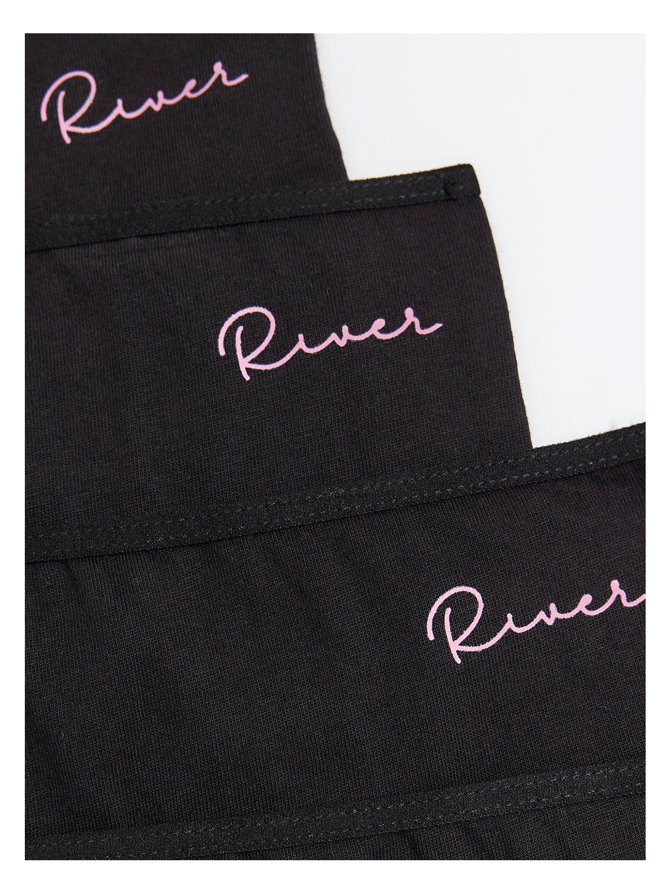 Image 2 of 3 of River Island Girls 7 Pack Brief - Black