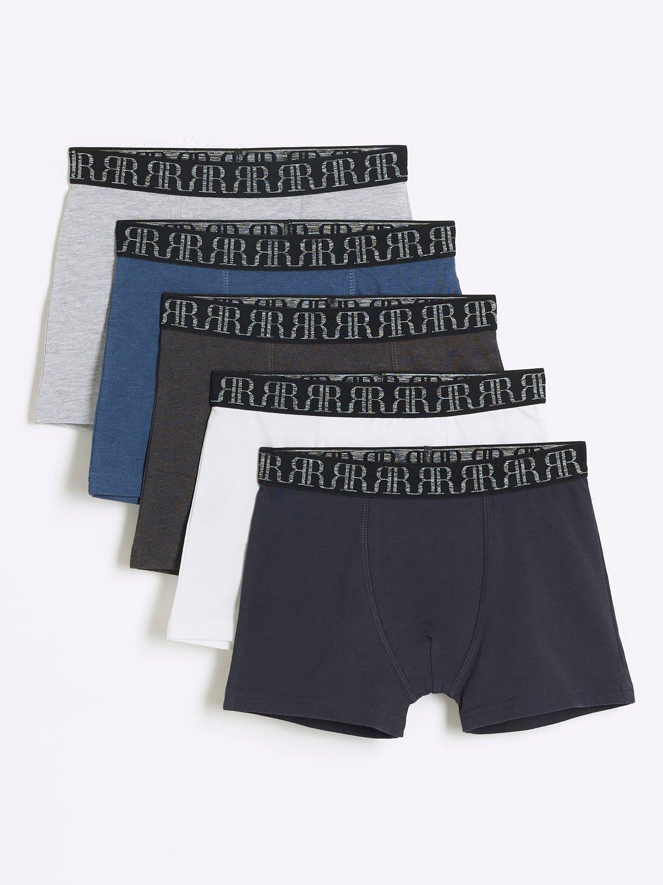 River Island Boys 5 Pack Boxer - Navy