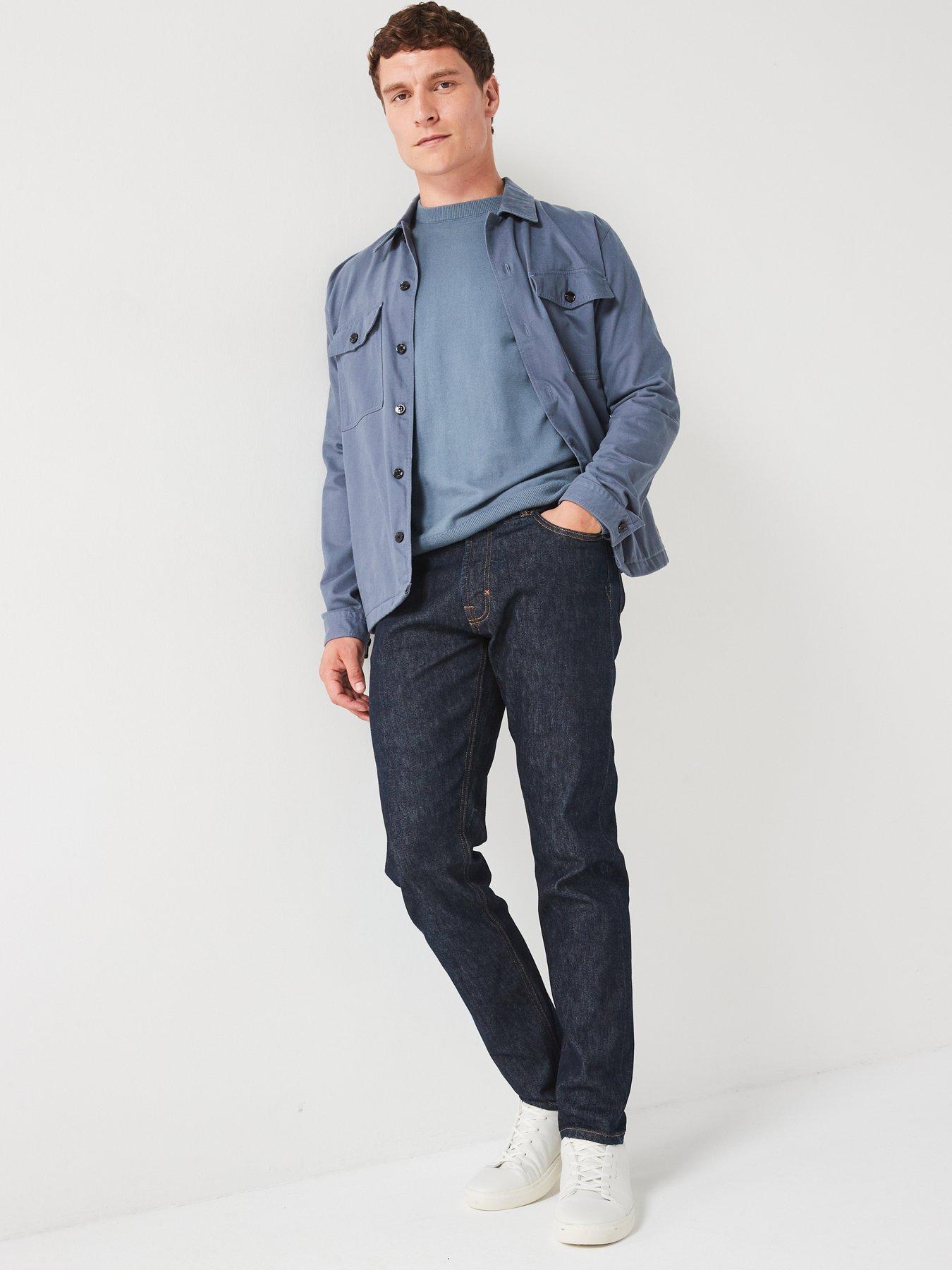  image of very-man-slim-selvedge-jeans-dark-wash