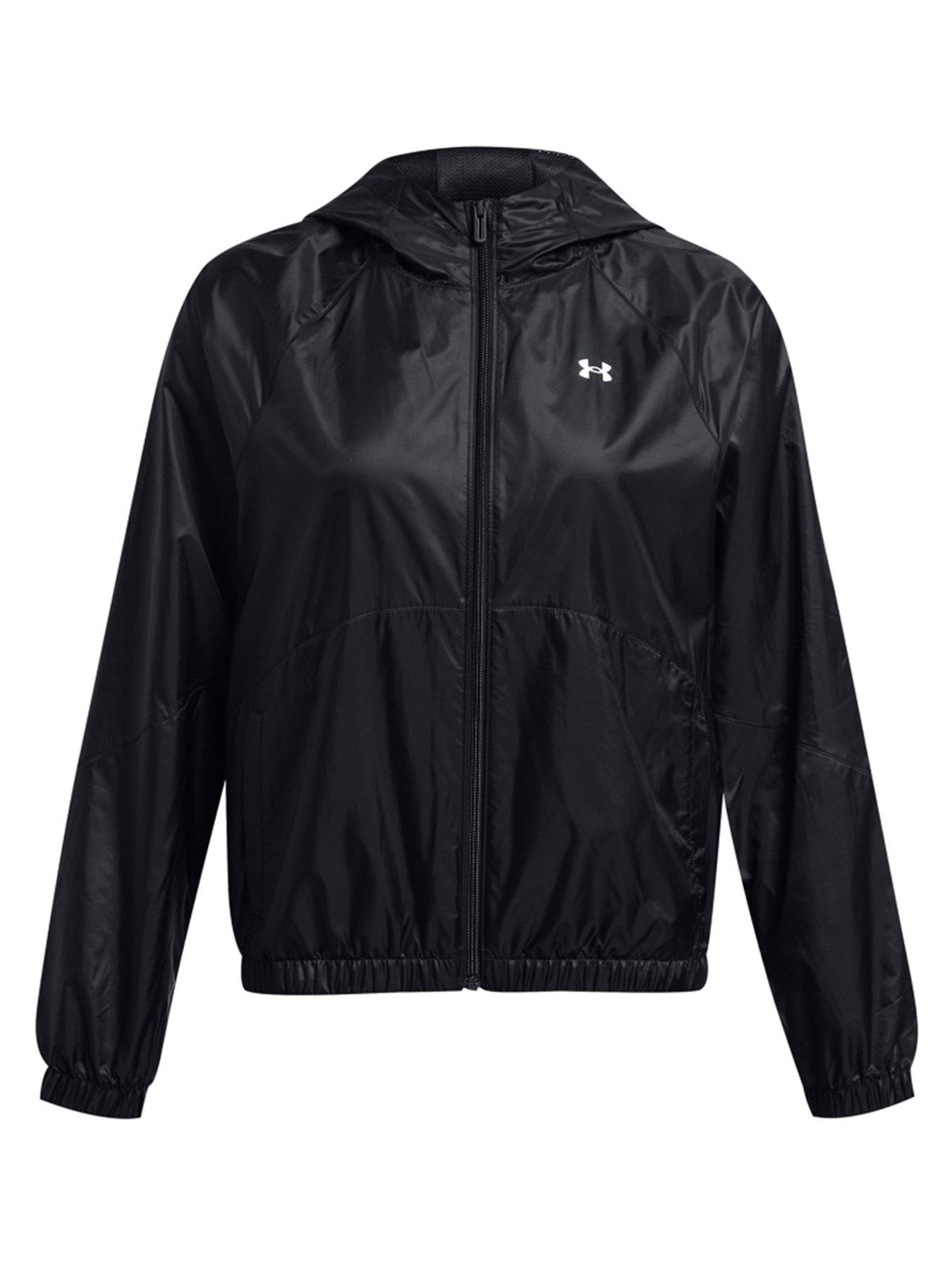UNDER ARMOUR Womens Training Sport Windbreaker Jacket- Black