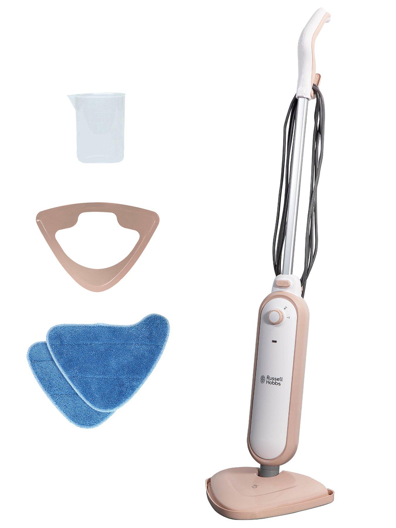  image of russell-hobbs-steam-amp-clean-steam-mop-blush-and-white
