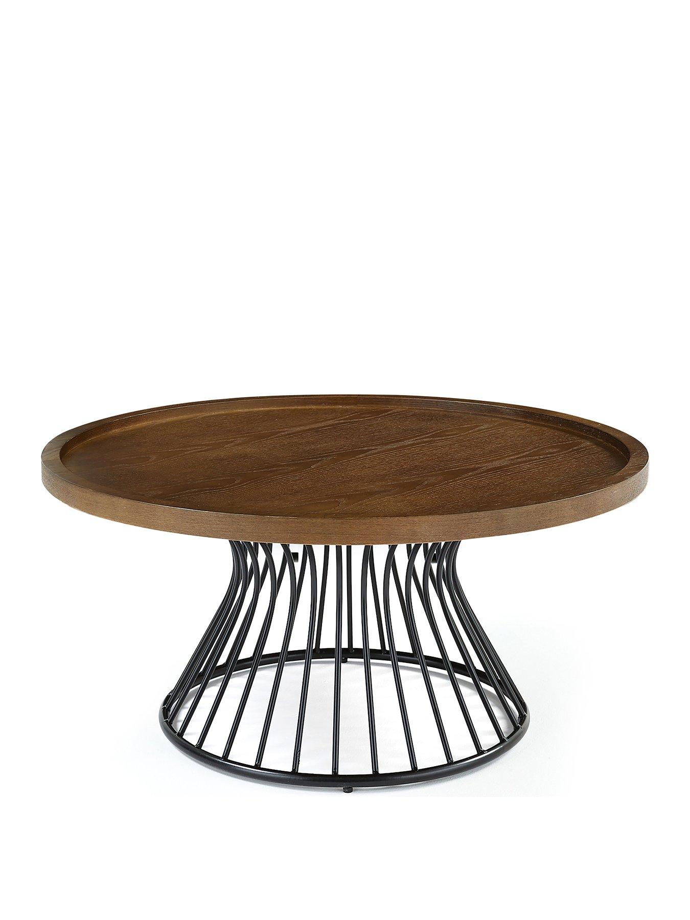 stillFront image of the-very-collection-odem-round-coffee-table-blackwalnut