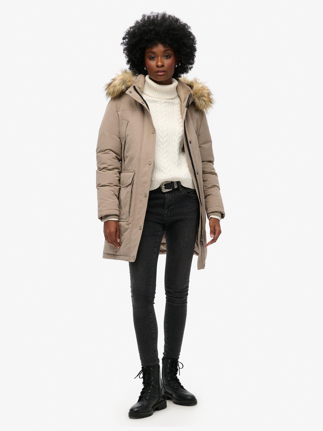  image of superdry-everest-faux-fur-parka-jacket-beige