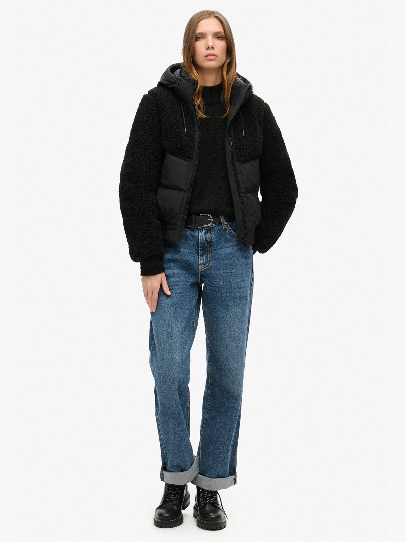  image of superdry-everest-bomber-hybrid-jacket-black