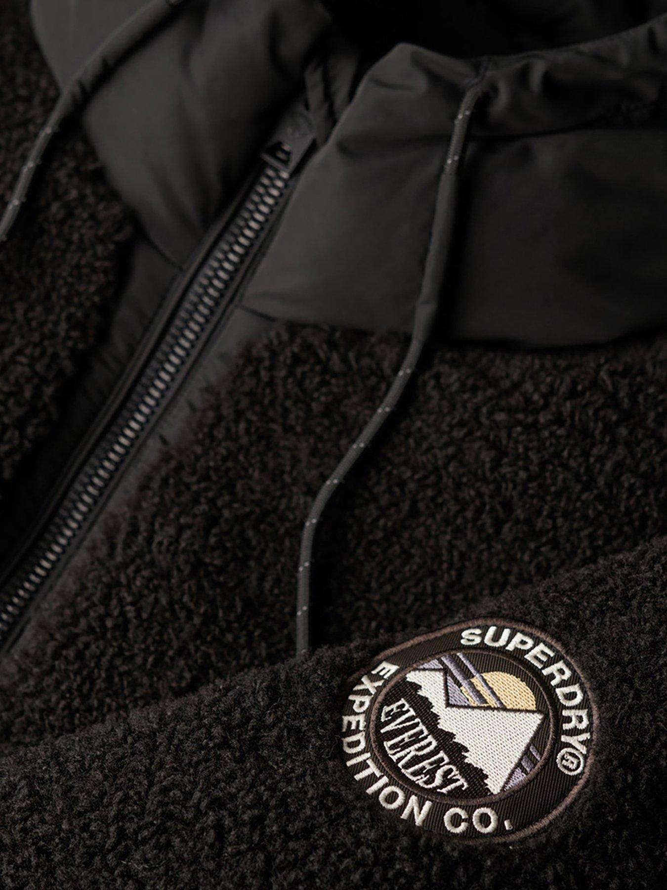  image of superdry-everest-bomber-hybrid-jacket-black