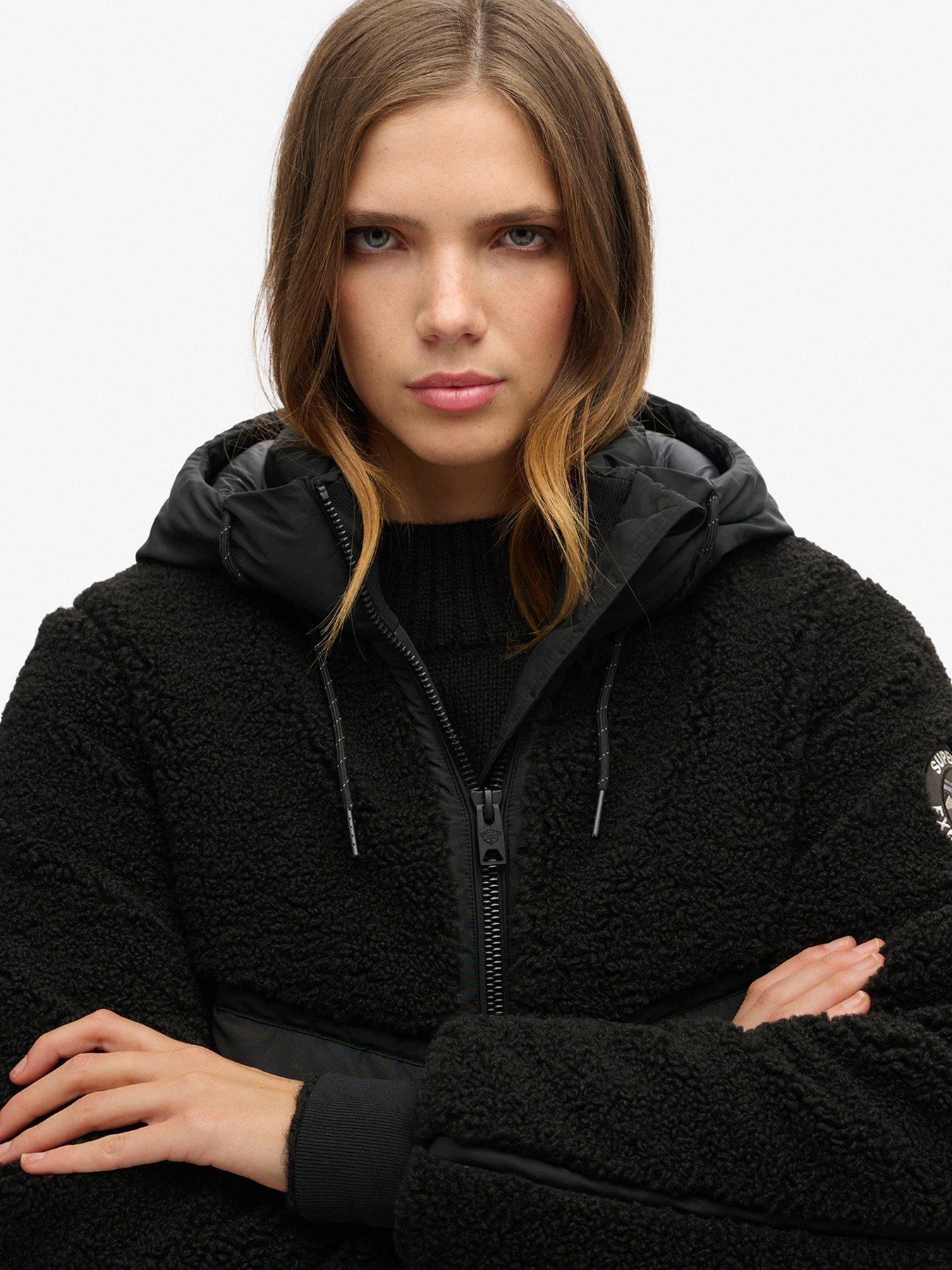  image of superdry-everest-bomber-hybrid-jacket-black