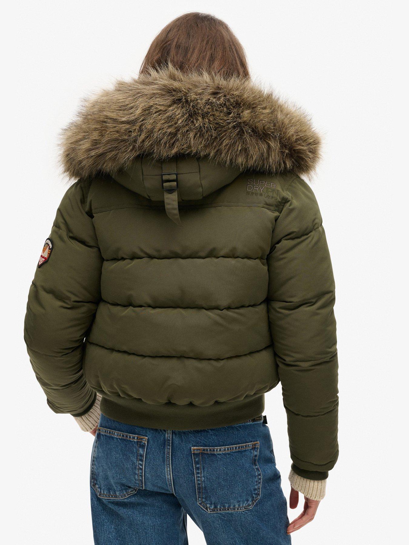  image of superdry-everest-hooded-bomber-jacket-green