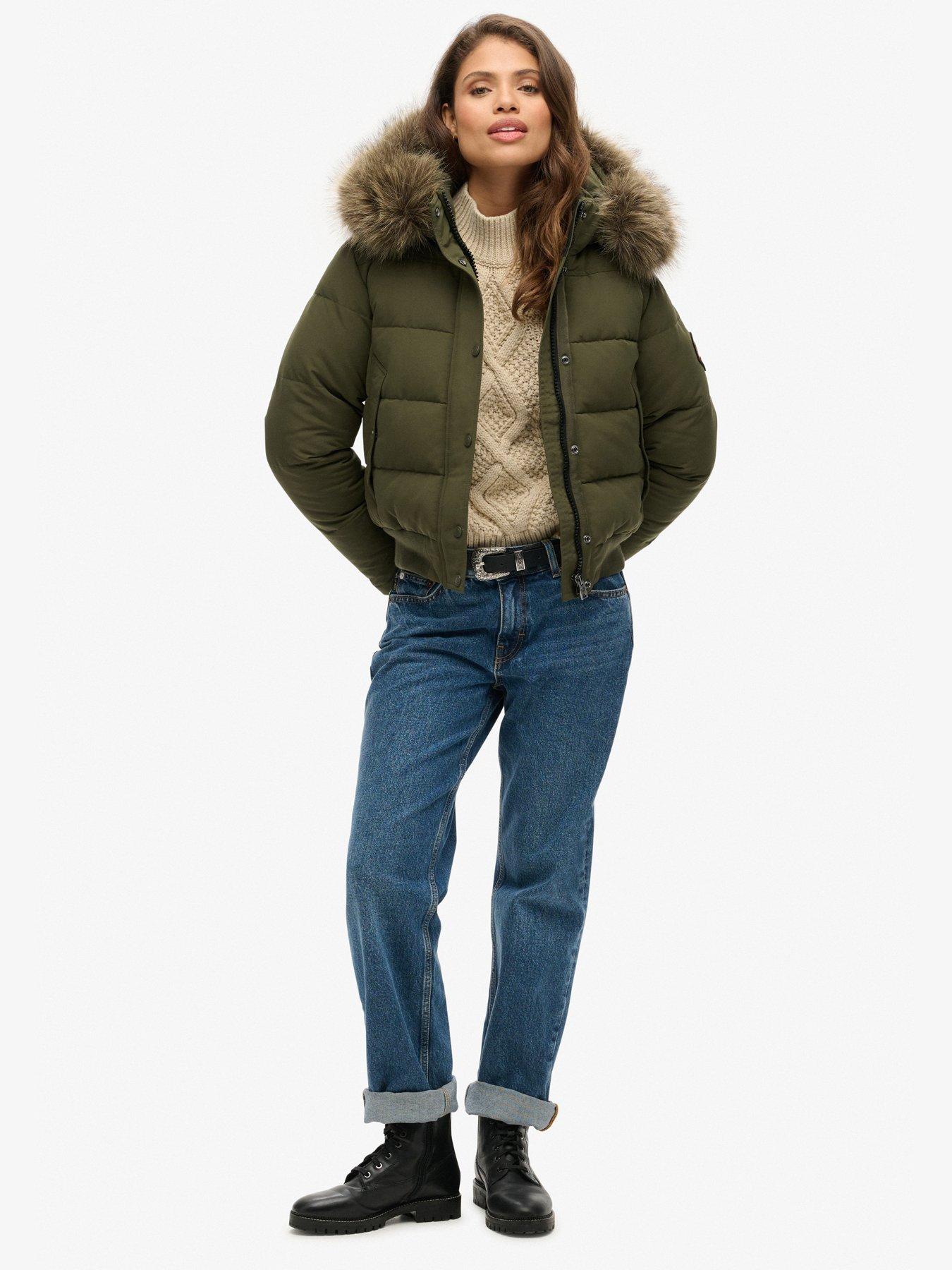  image of superdry-everest-hooded-bomber-jacket-green