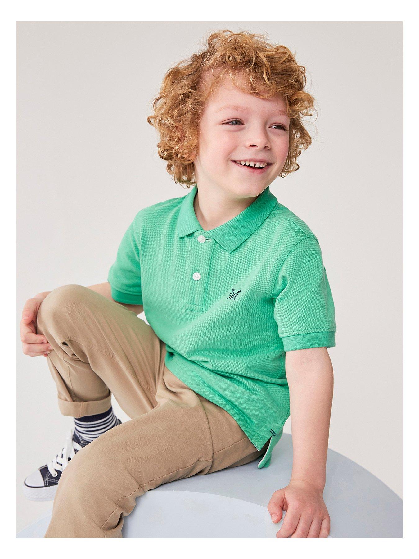 undefined Boys Classic Pique Short Sleeve Polo - Green